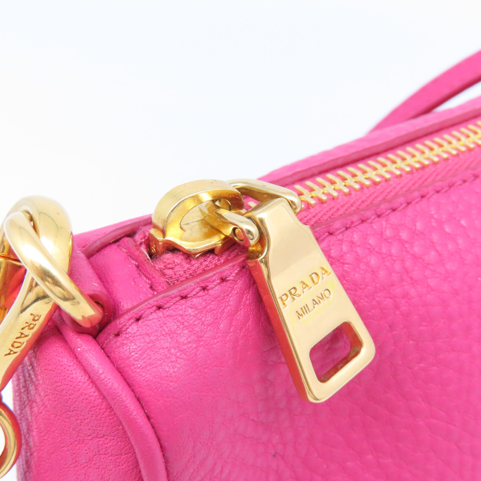 PRADA 牛皮皮革Hand Bag手挽袋粉紅色