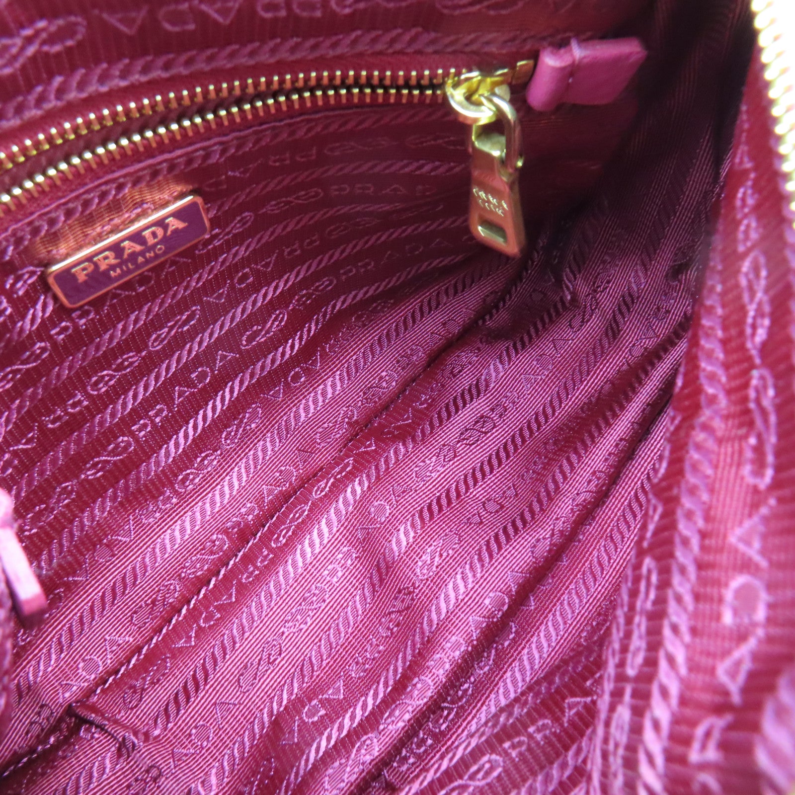 PRADA 牛皮皮革Hand Bag手挽袋粉紅色