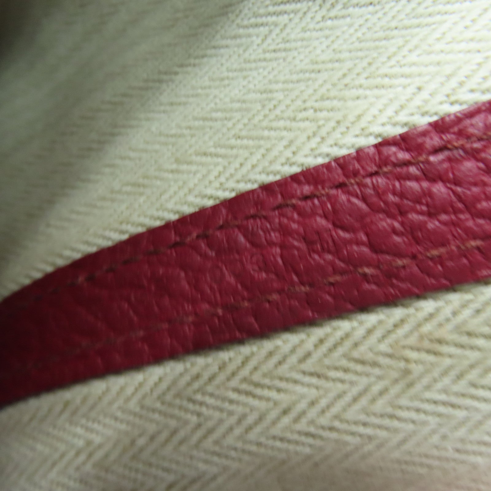 HERMES [Sharp Reduction Offer] Negonda Leather Garden Party PM Silver Buckle Shoulder Bag Red