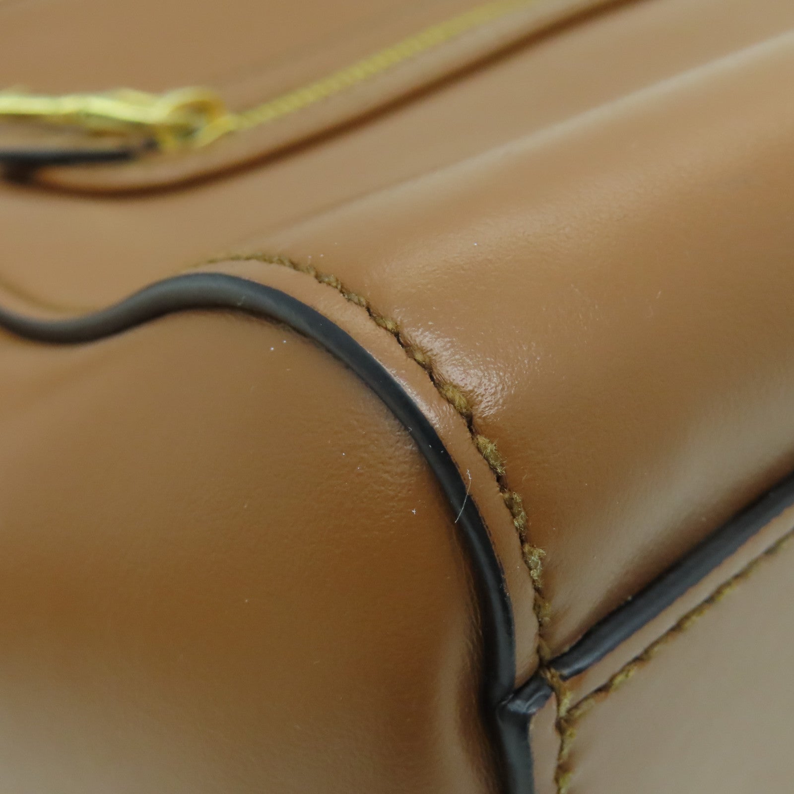 Miu Miu 牛皮皮革2way Shoulder Bag金扣手挽肩背两用袋啡色