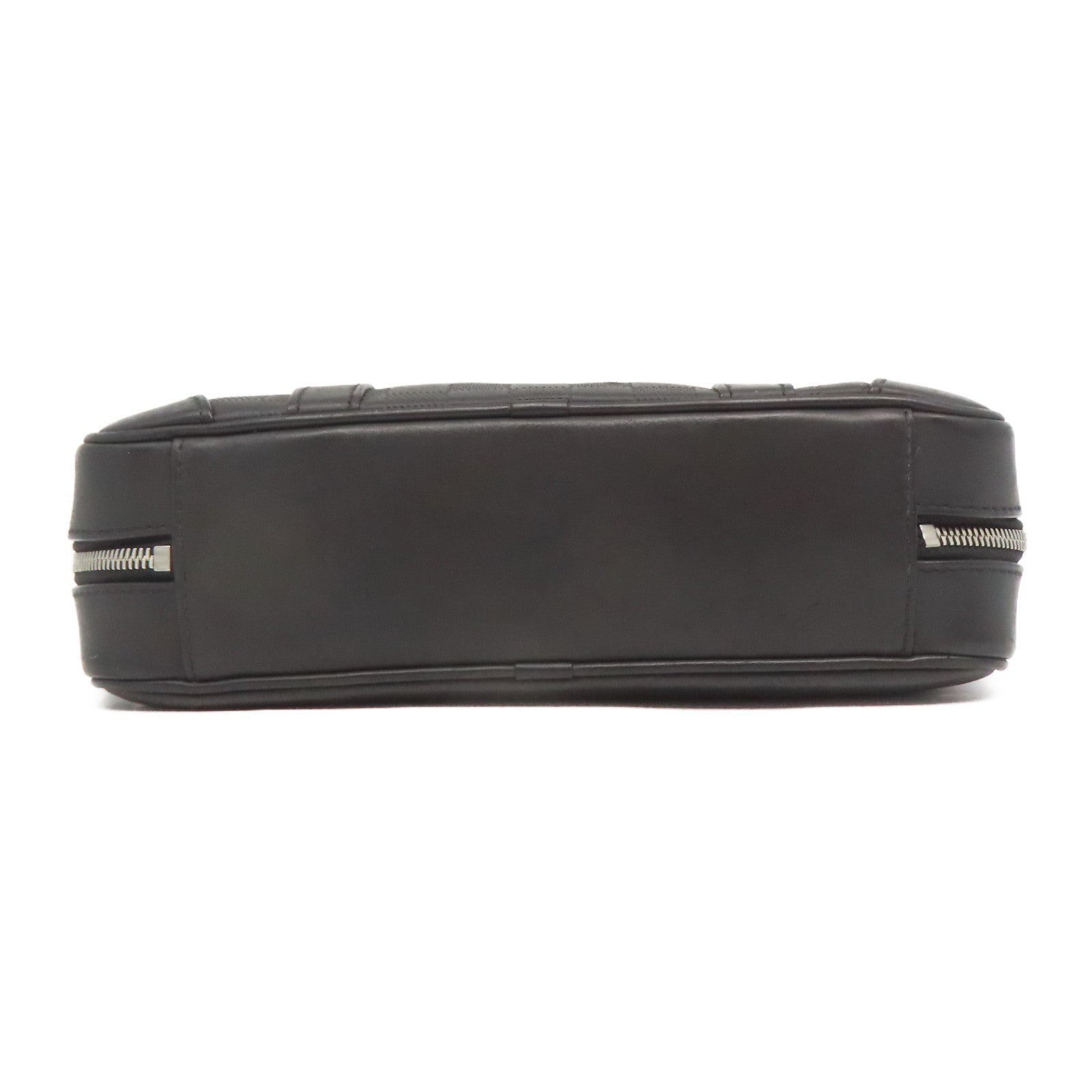 LOUIS VUITTON Damier Infini Sirius Messenger Bag銀扣肩背袋黑色