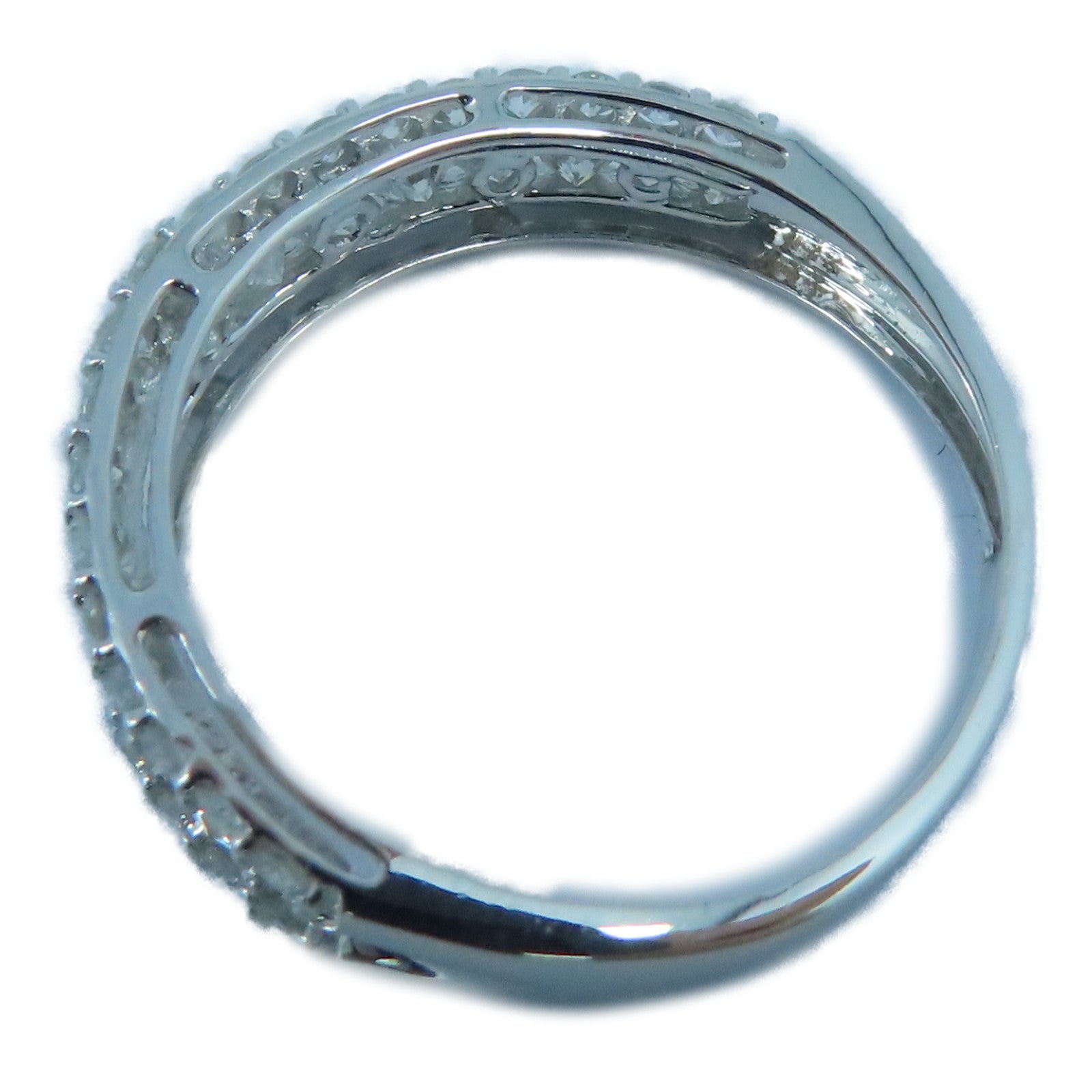 JEWELRY 18K白金Diamond Ring 1.0ct钻石戒指US#6