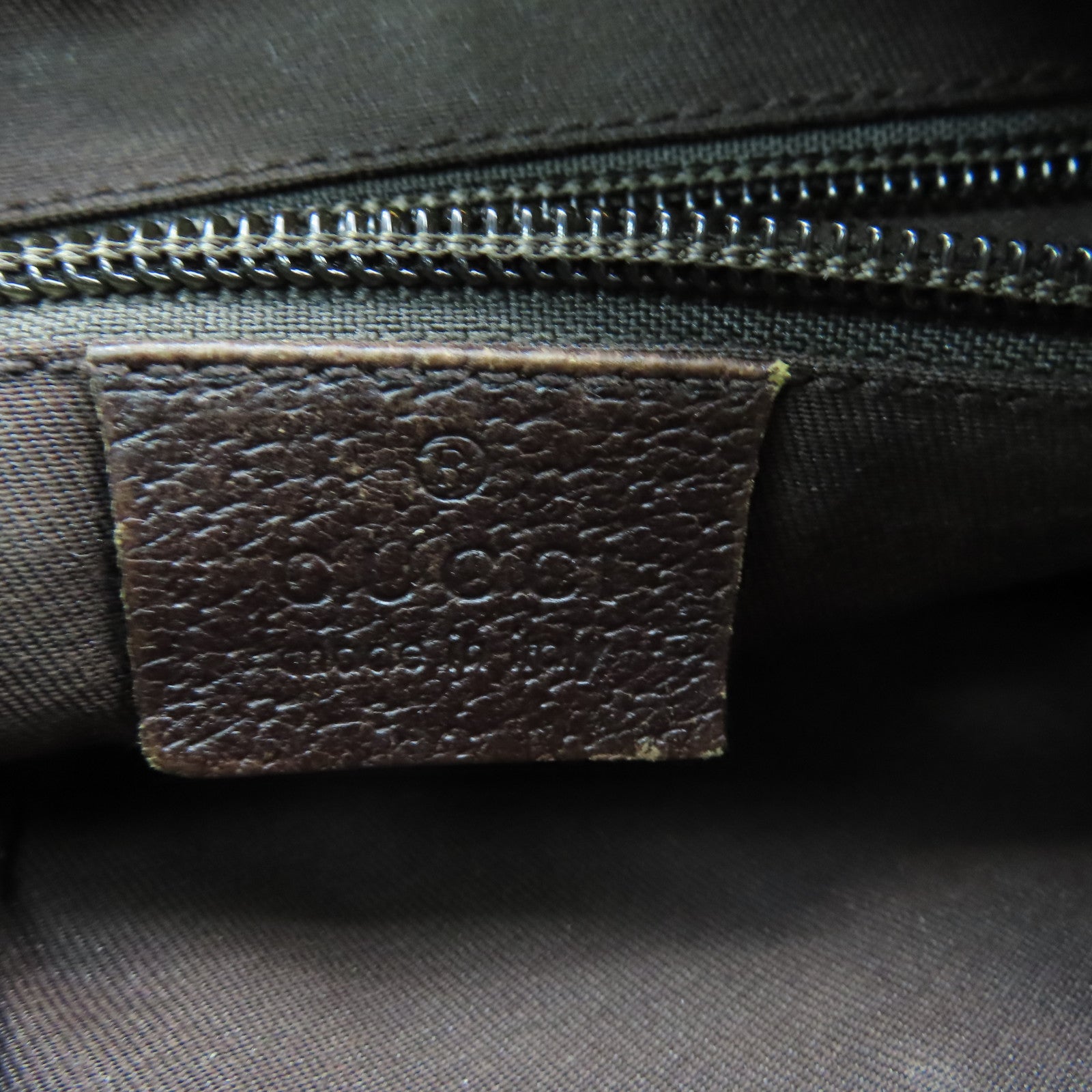 GUCCI 帆布Shoulder Bag銀扣肩背袋啡色