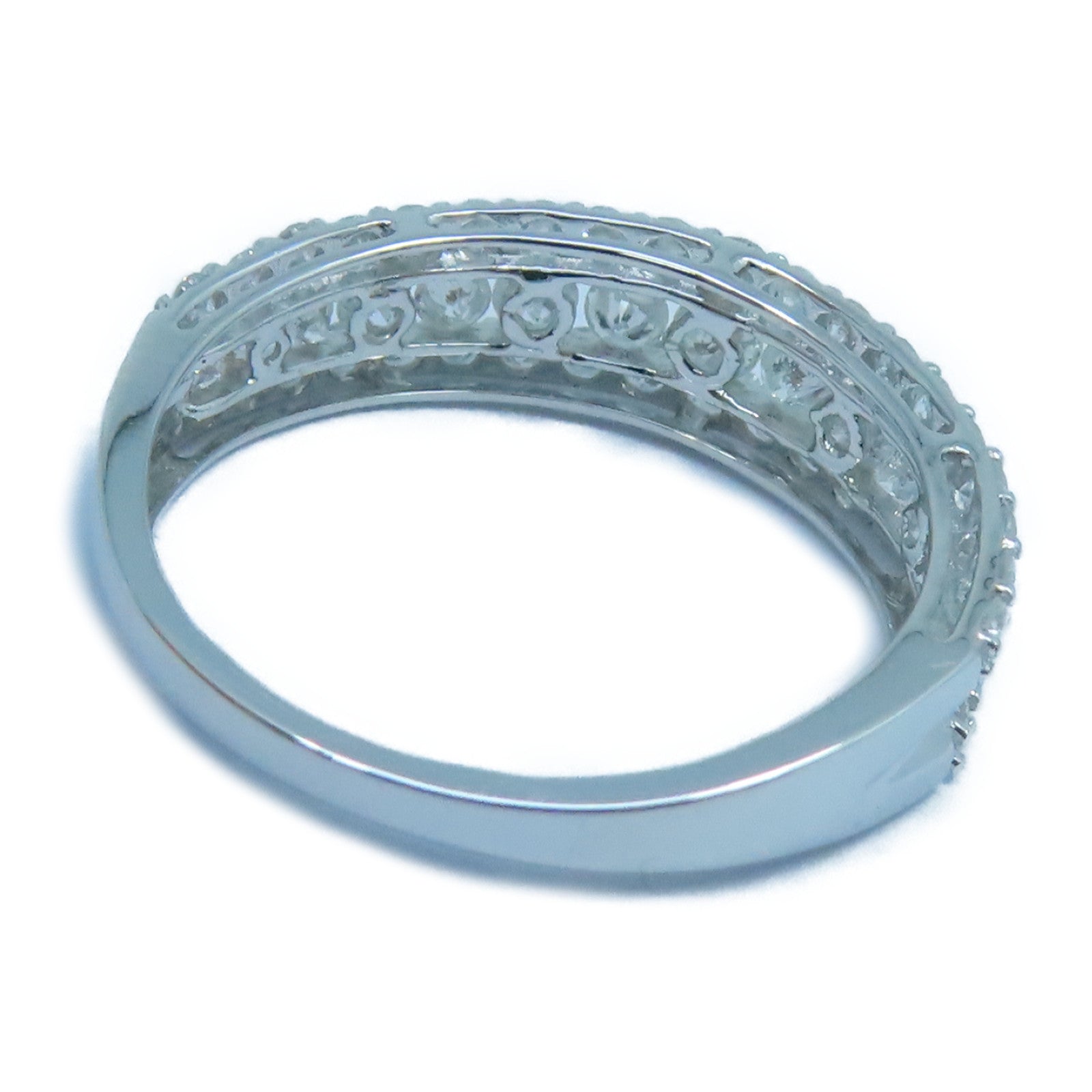 JEWELRY 18K白金Diamond Ring 1.0ct钻石戒指US#6