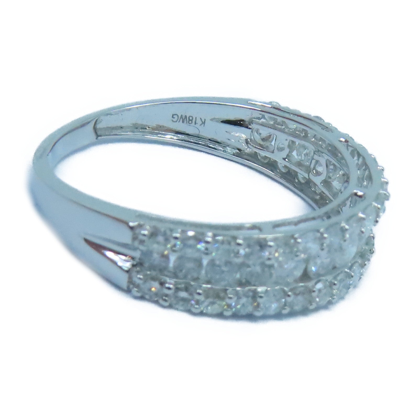 JEWELRY 18K白金Diamond Ring 1.0ct钻石戒指US#6