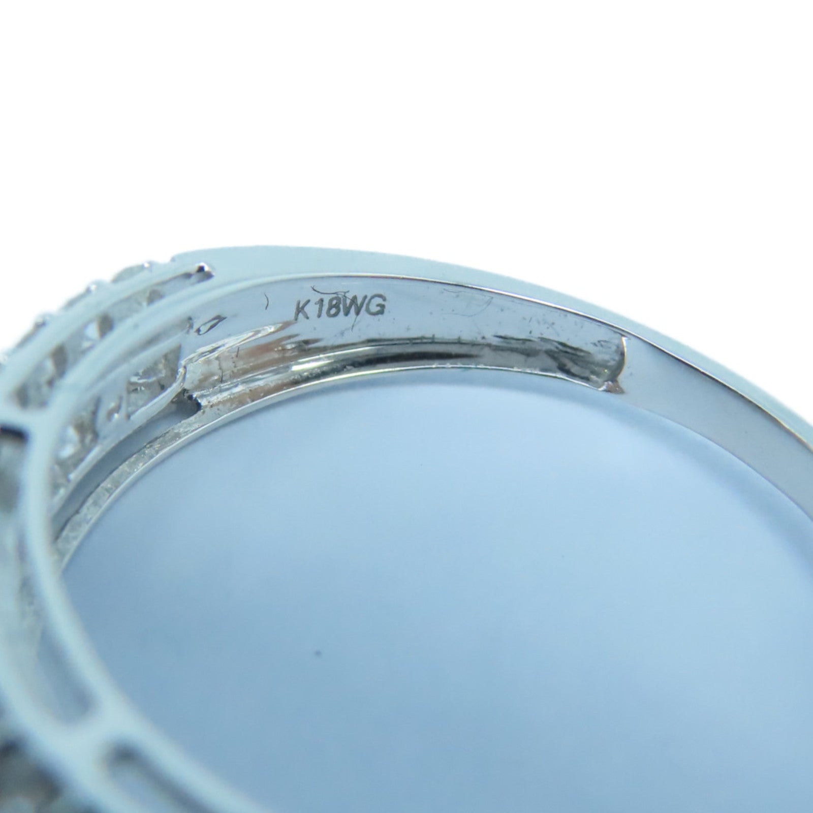JEWELRY 18K白金Diamond Ring 1.0ct钻石戒指US#6