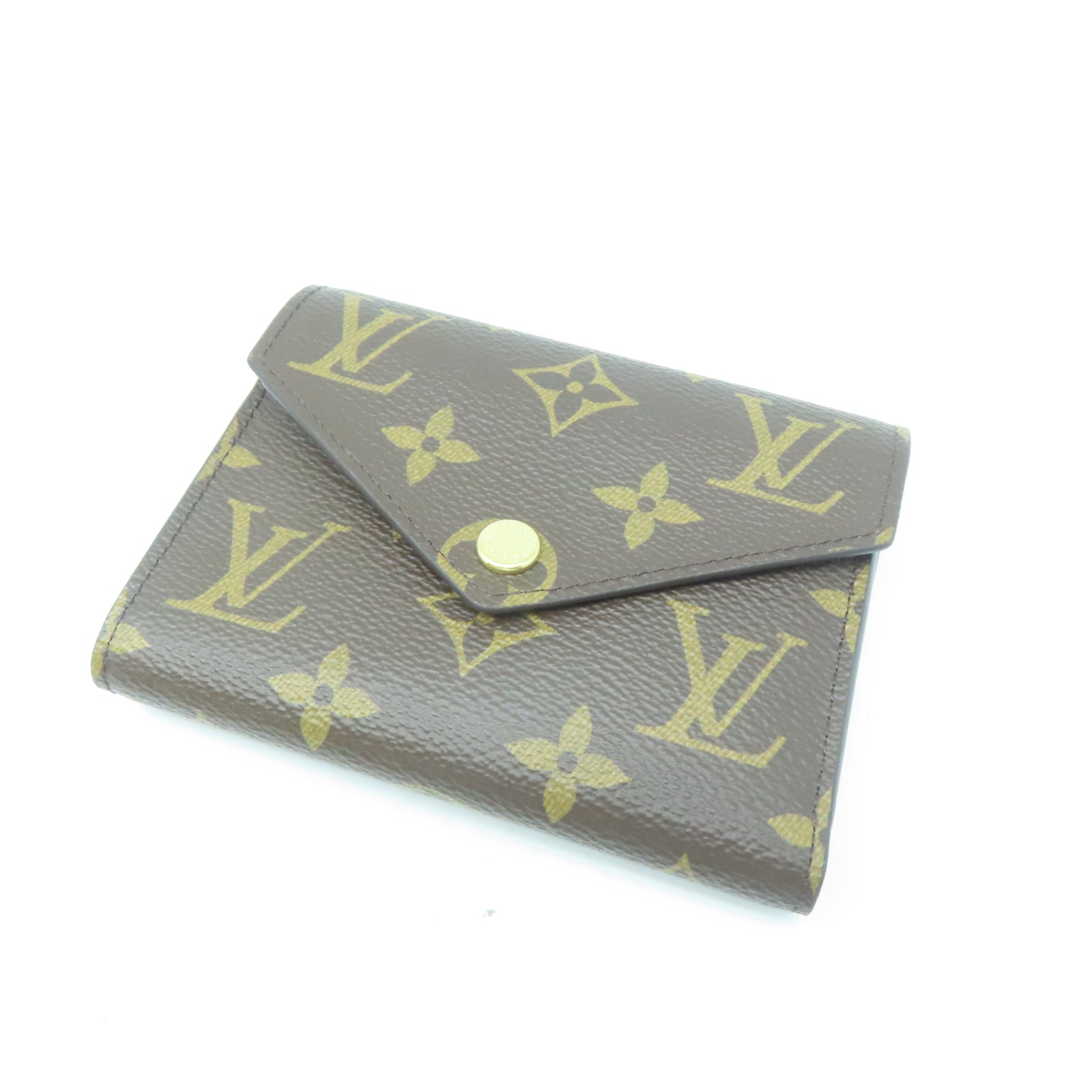 LOUIS VUITTON Monogram Victorine Wallet金扣錢包棕色