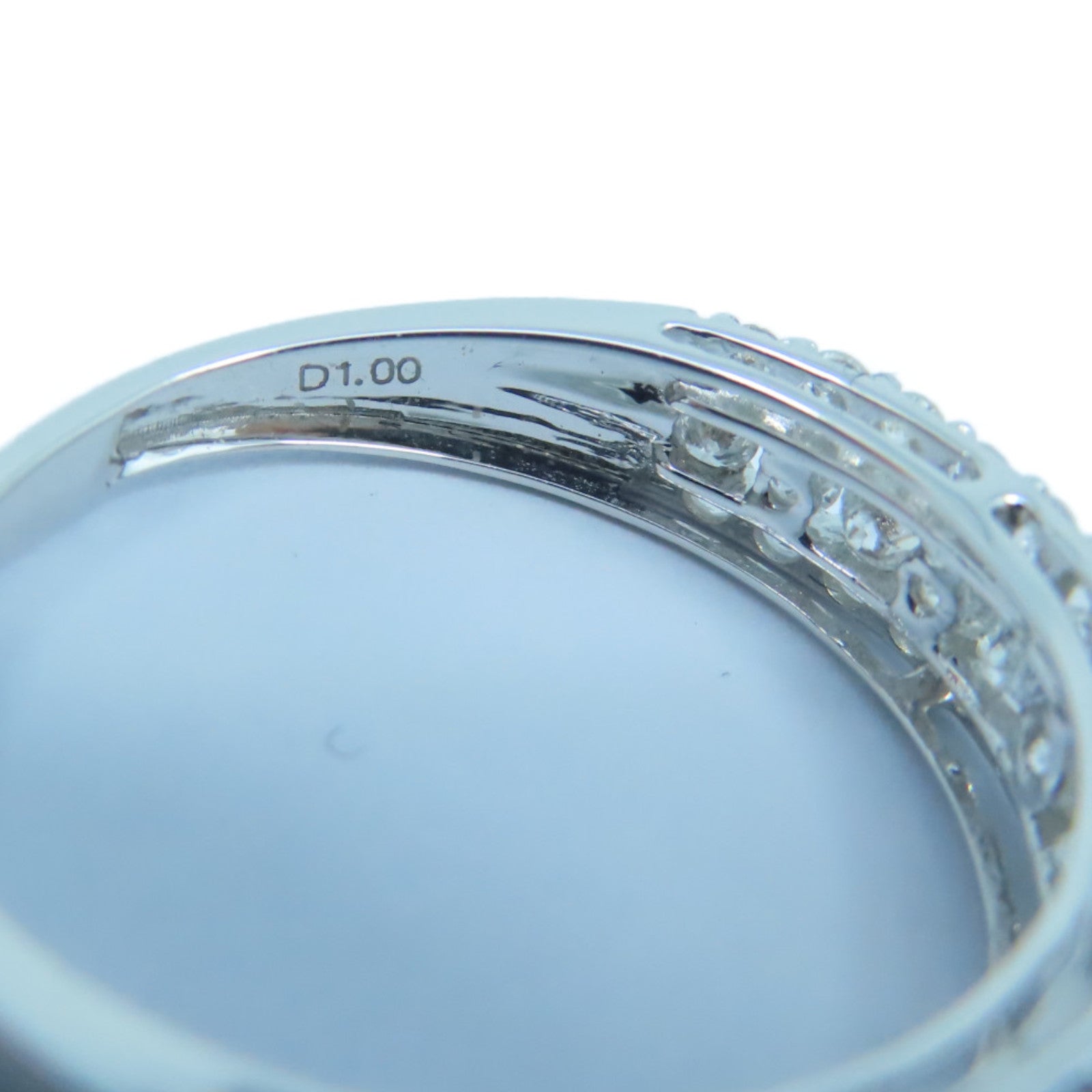 JEWELRY 18K白金Diamond Ring 1.0ct钻石戒指US#6