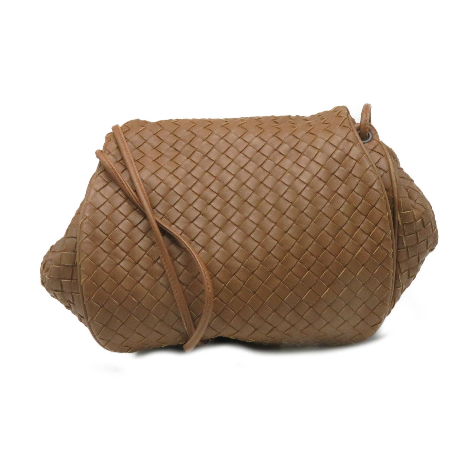 BOTTEGA VENETA 織紋皮革Shoulder Bag肩背袋啡色