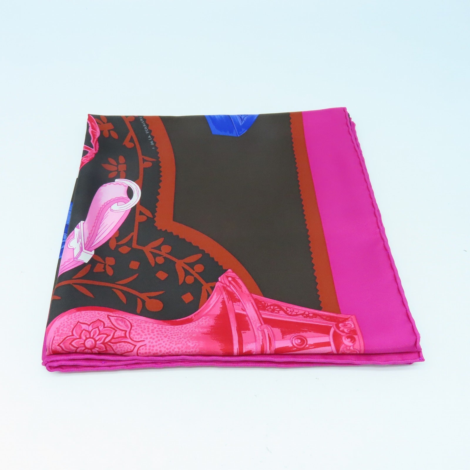 HERMES 丝质Scarf丝巾90x90cm粉红色