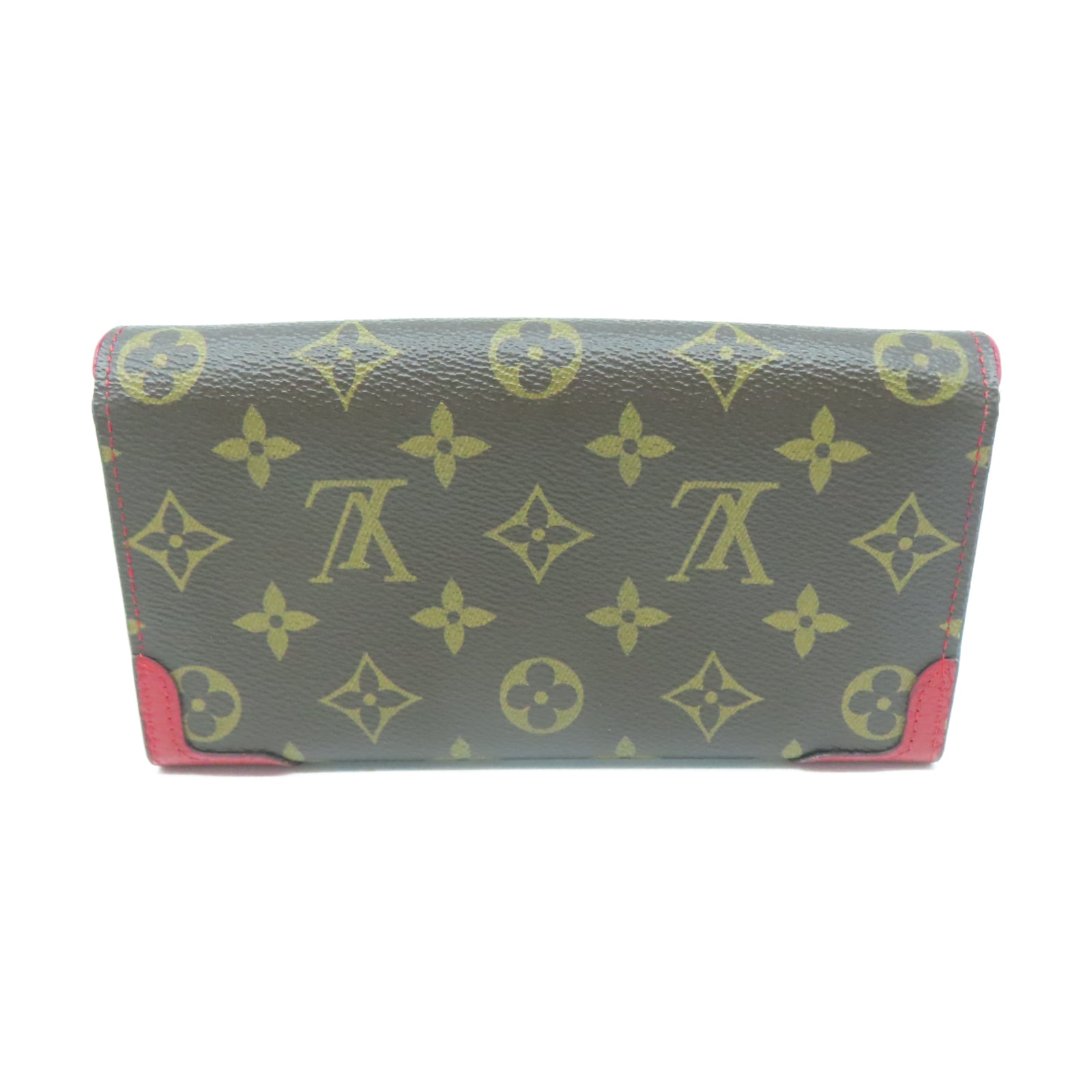 LOUIS VUITTON Monogram Sarah Retiro金扣長錢包棕色