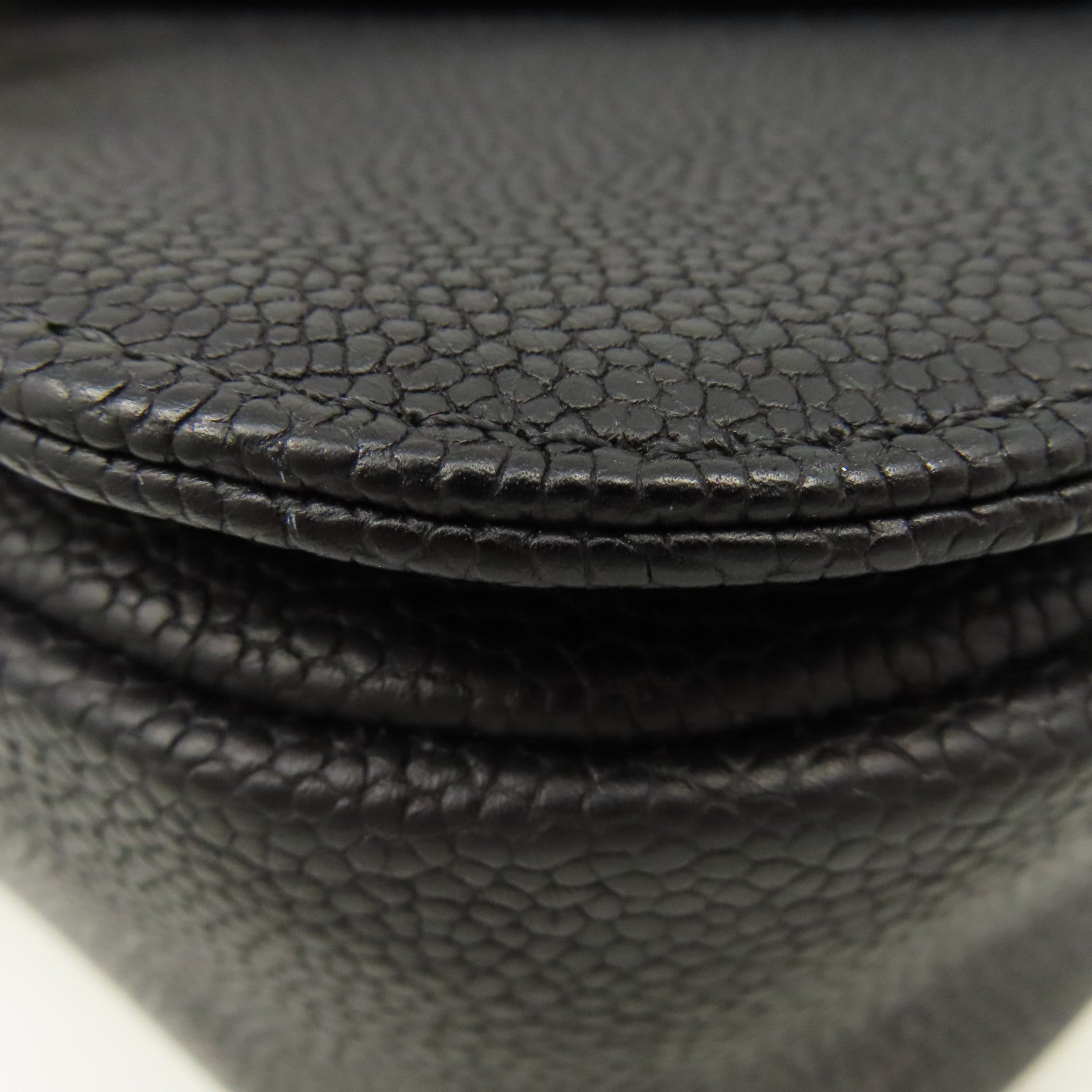 CHANEL 菱格Caviar皮革2Way Shoulder Bag金扣鏈帶手挽肩背兩用袋黑色