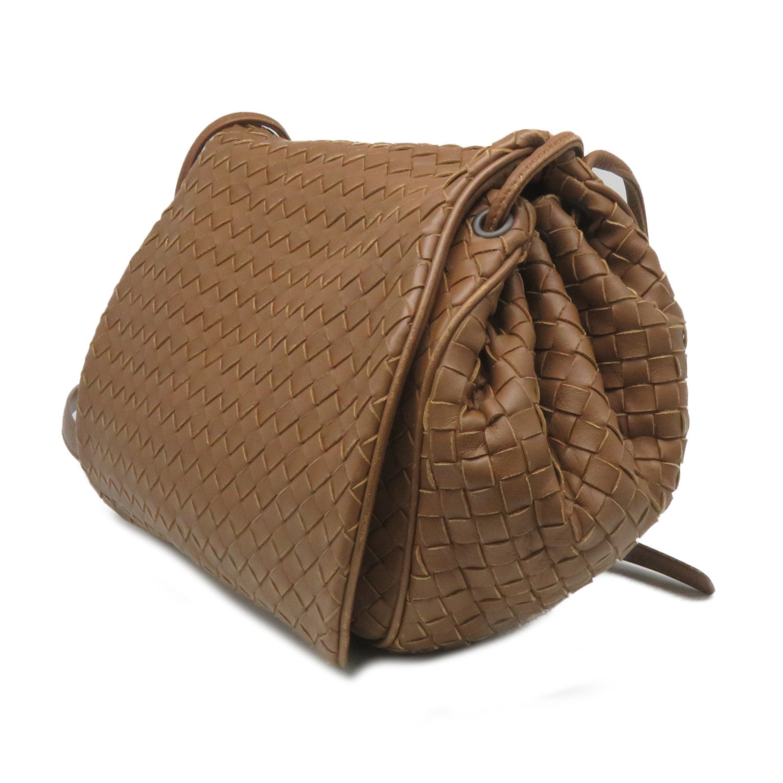 BOTTEGA VENETA 織紋皮革Shoulder Bag肩背袋啡色