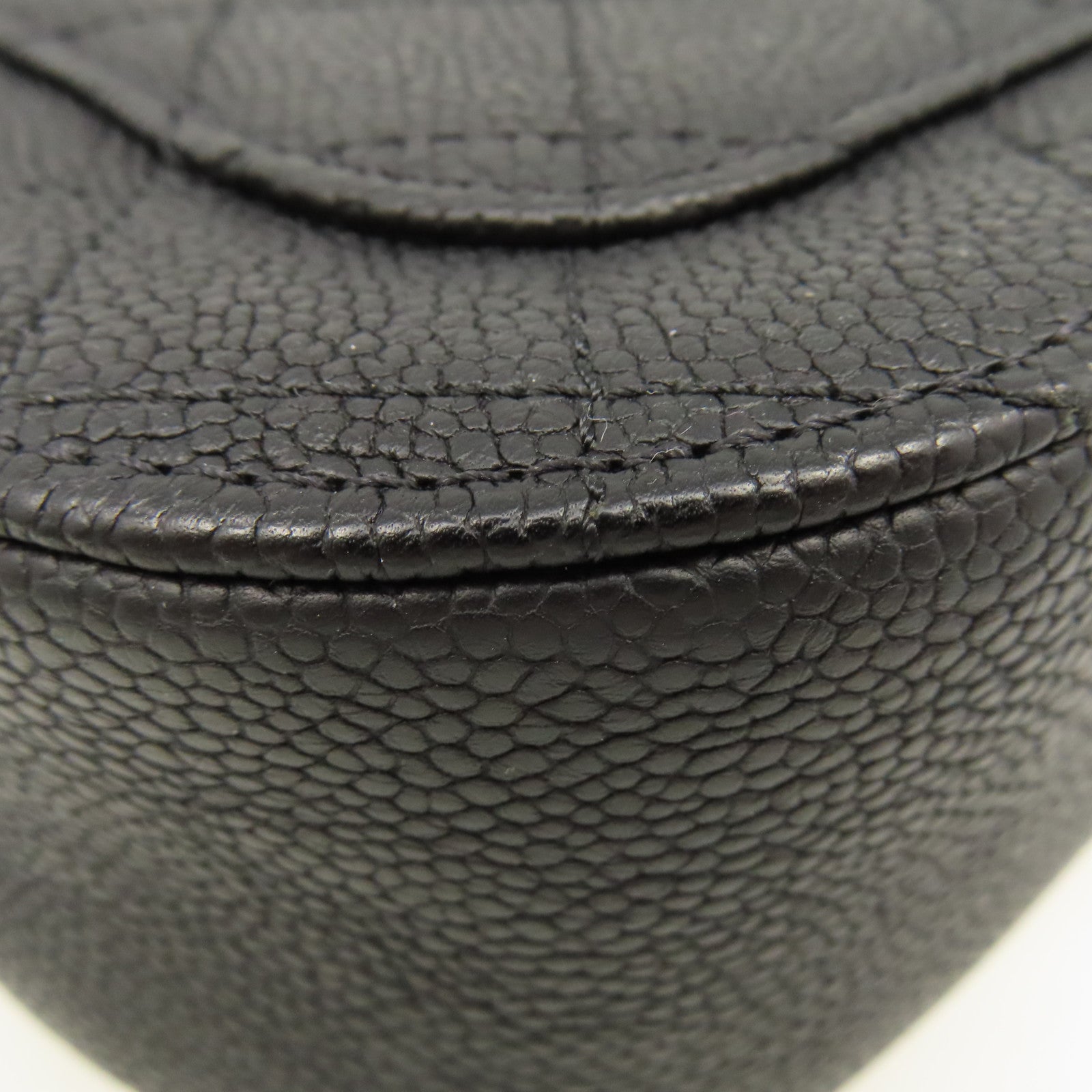 CHANEL 菱格Caviar皮革2Way Shoulder Bag金扣鏈帶手挽肩背兩用袋黑色