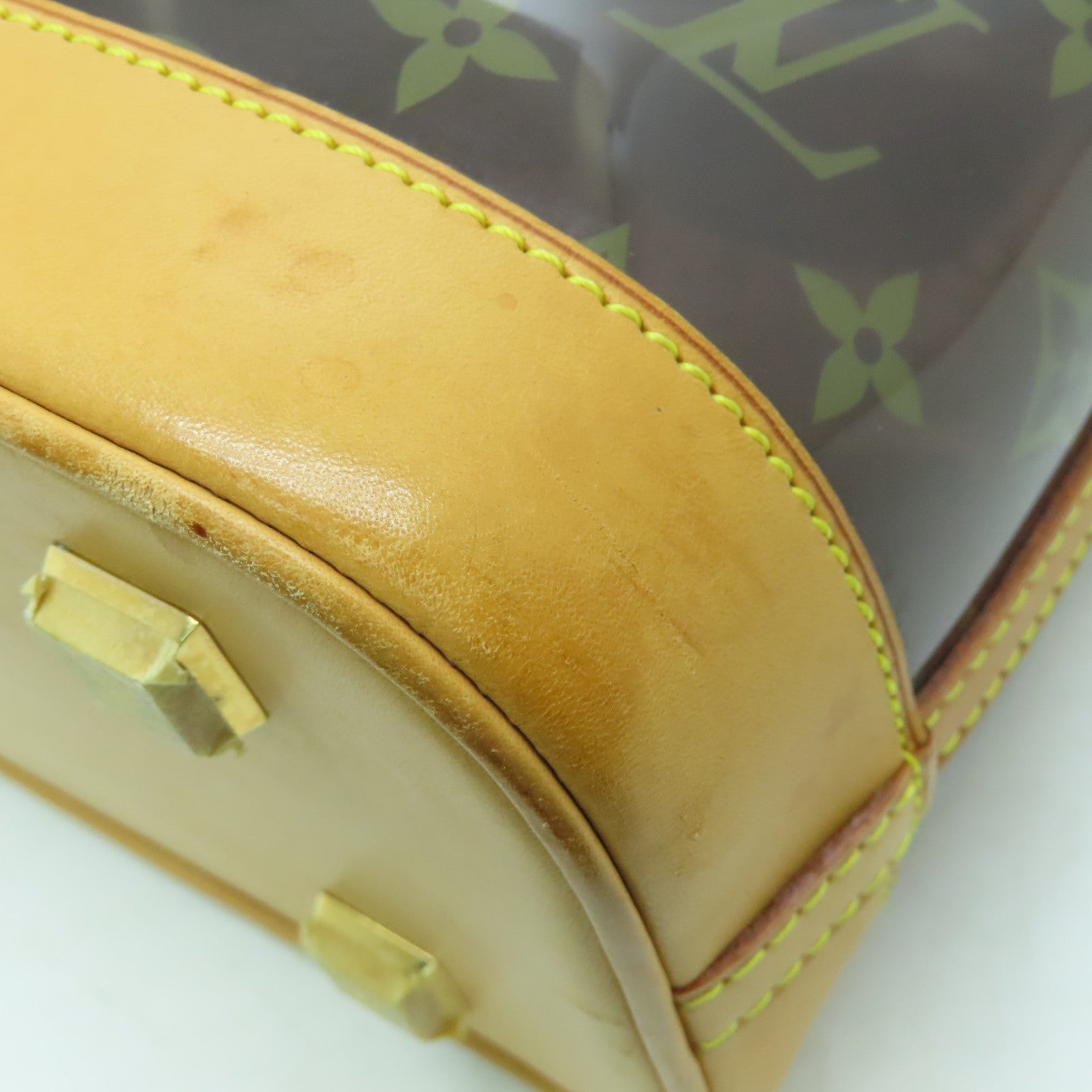 LOUIS VUITTON Monogram Vinyl Clear Cabas Sac Ambre PM金扣肩背袋啡色/半透明