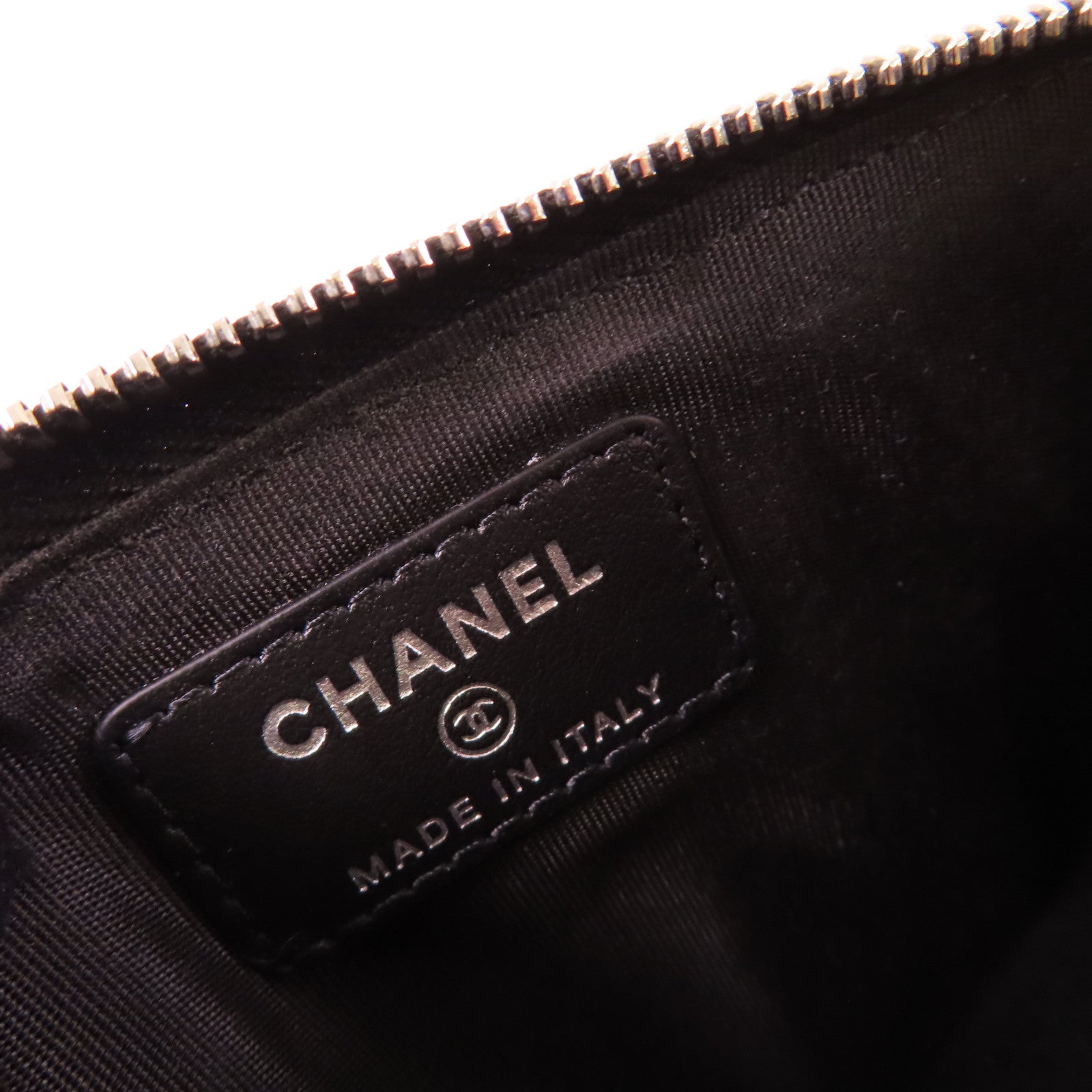 CHANEL 菱格Caviar皮革Boy Chanel Phone/Card Holder銀扣手機卡片套黑色