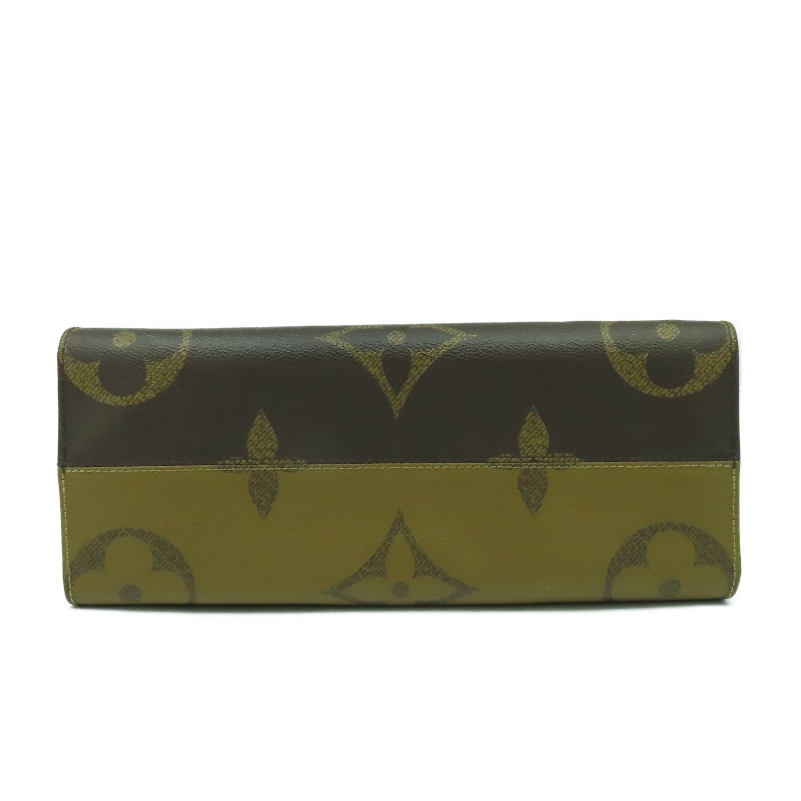 LOUIS VUITTON Monogram Giant On The Go MM金扣手挽肩背兩用袋啡色