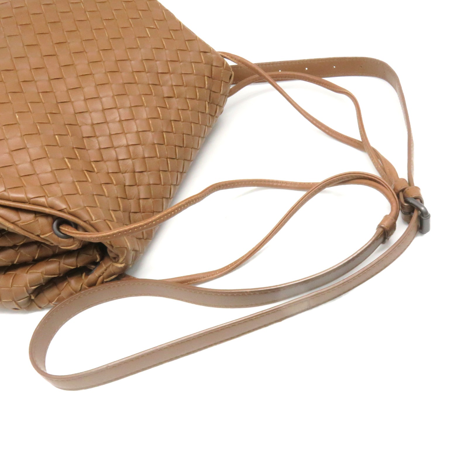 BOTTEGA VENETA 織紋皮革Shoulder Bag肩背袋啡色
