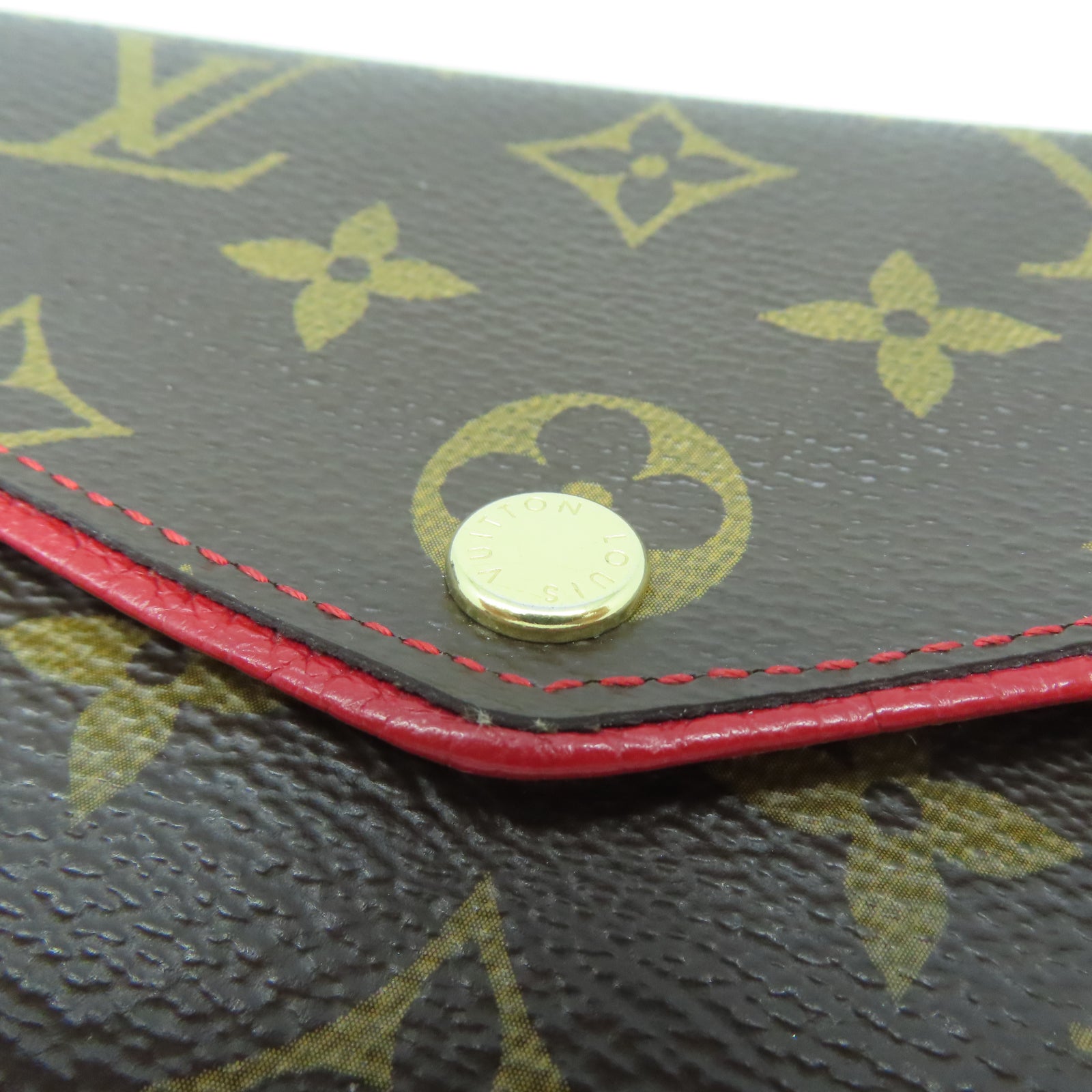 LOUIS VUITTON Monogram Sarah Retiro金扣長錢包棕色