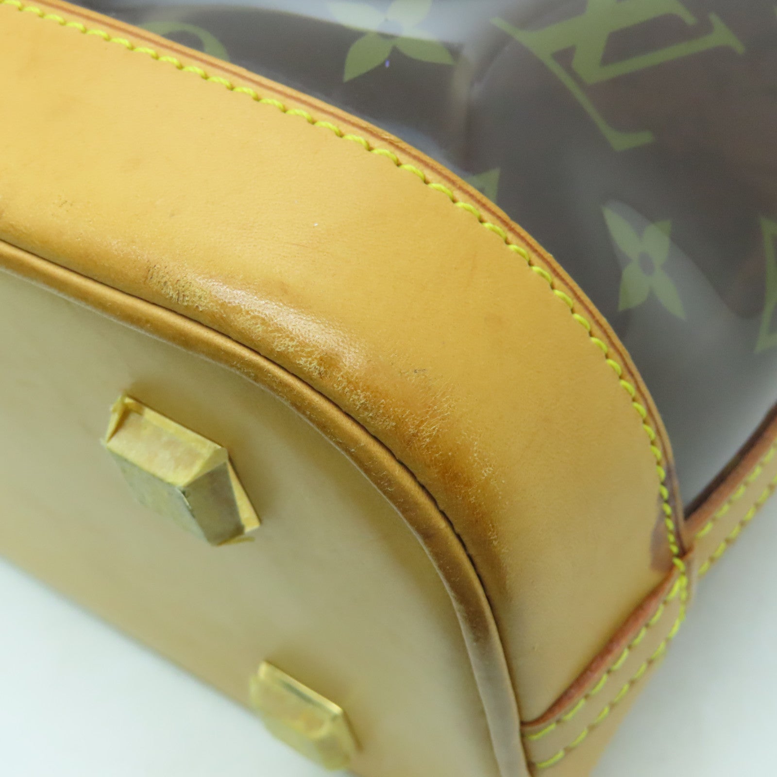 LOUIS VUITTON Monogram Vinyl Clear Cabas Sac Ambre PM金扣肩背袋啡色/半透明