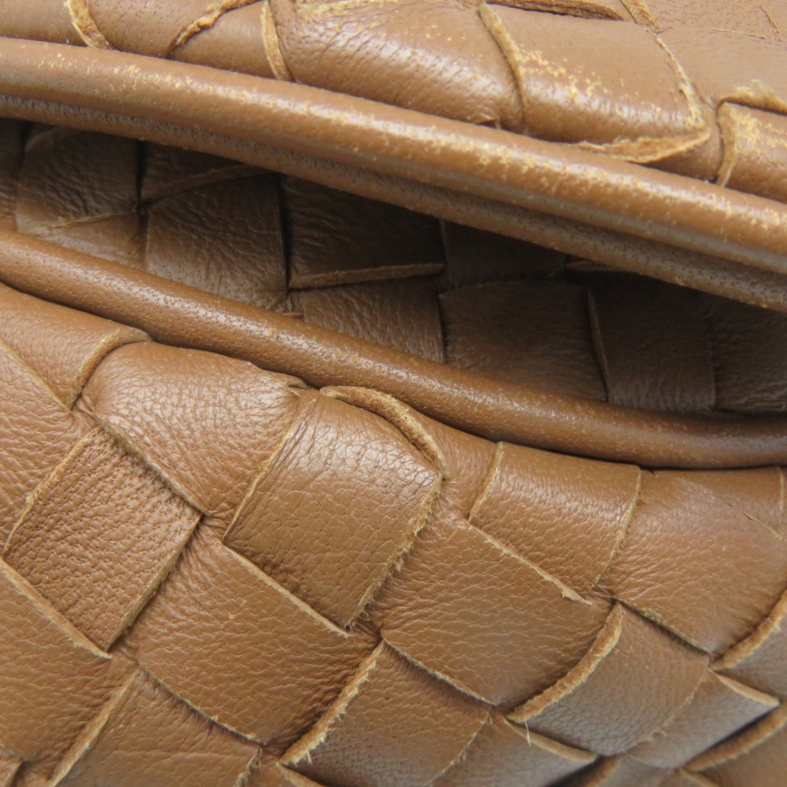 BOTTEGA VENETA 織紋皮革Shoulder Bag肩背袋啡色