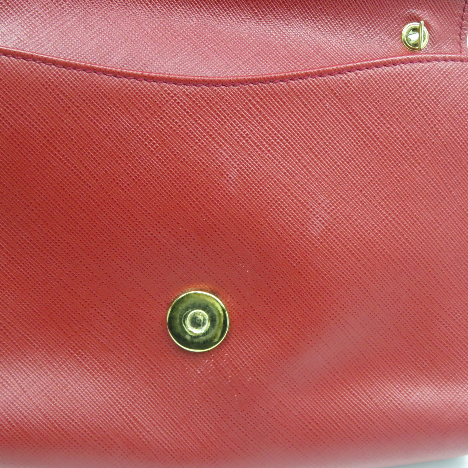 Salvatore Ferragamo 牛皮皮革Chain Shoulder Bag金扣鏈帶肩背袋紅色
