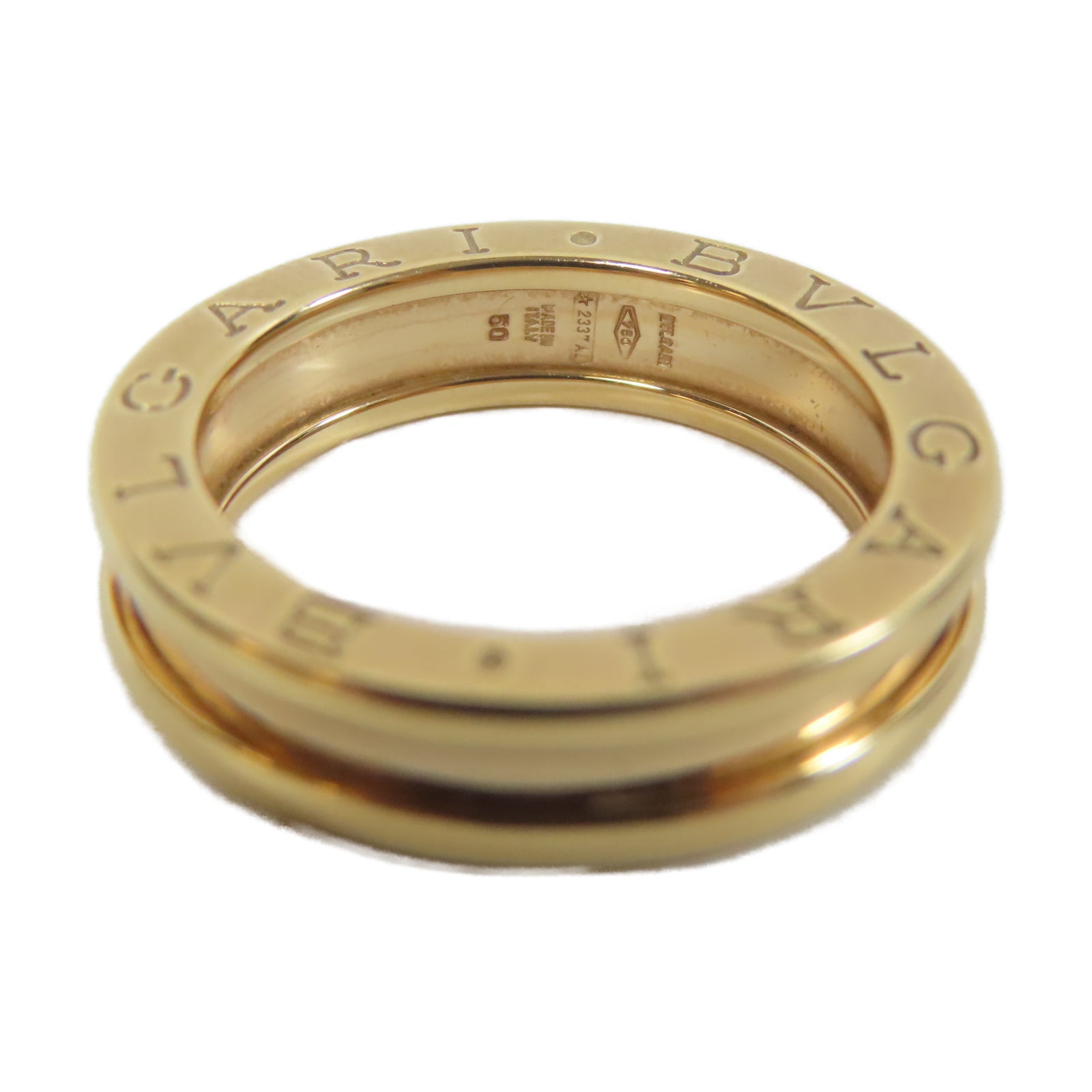 BVLGARI 18K玫瑰金B-zero1 Ring戒指#50/US#5.5