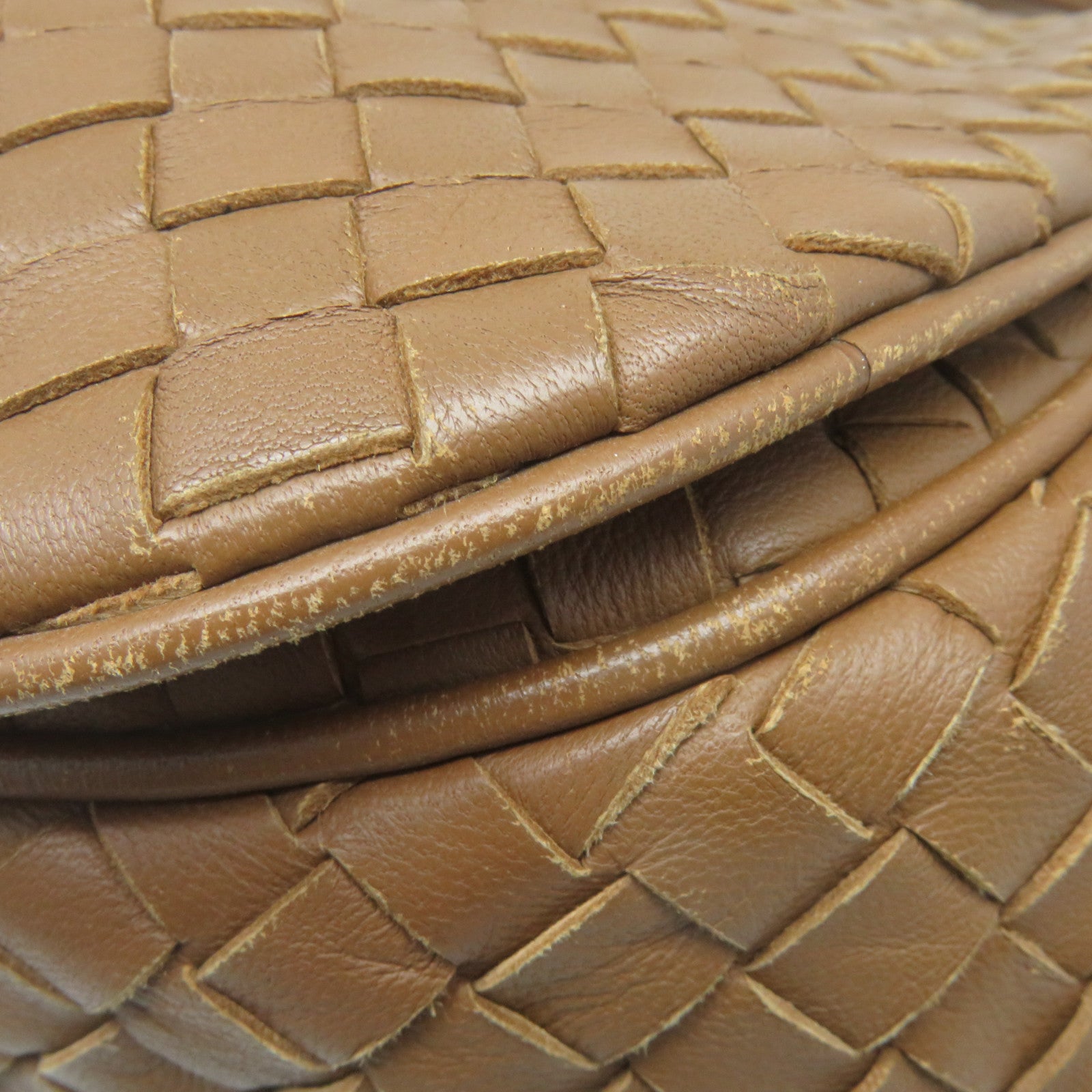 BOTTEGA VENETA 織紋皮革Shoulder Bag肩背袋啡色
