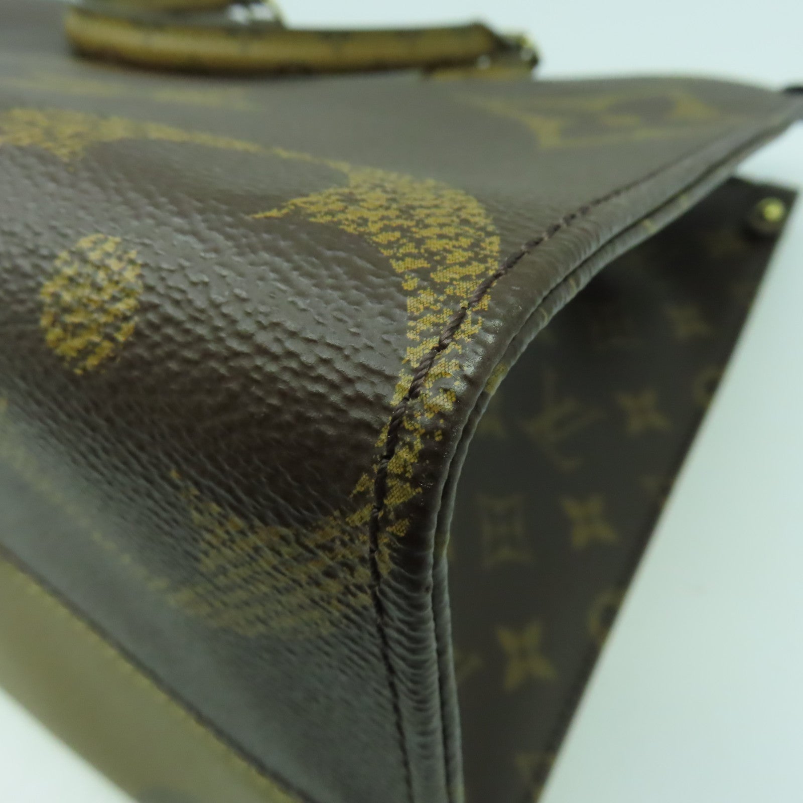 LOUIS VUITTON Monogram Giant On The Go MM金扣手挽肩背兩用袋啡色
