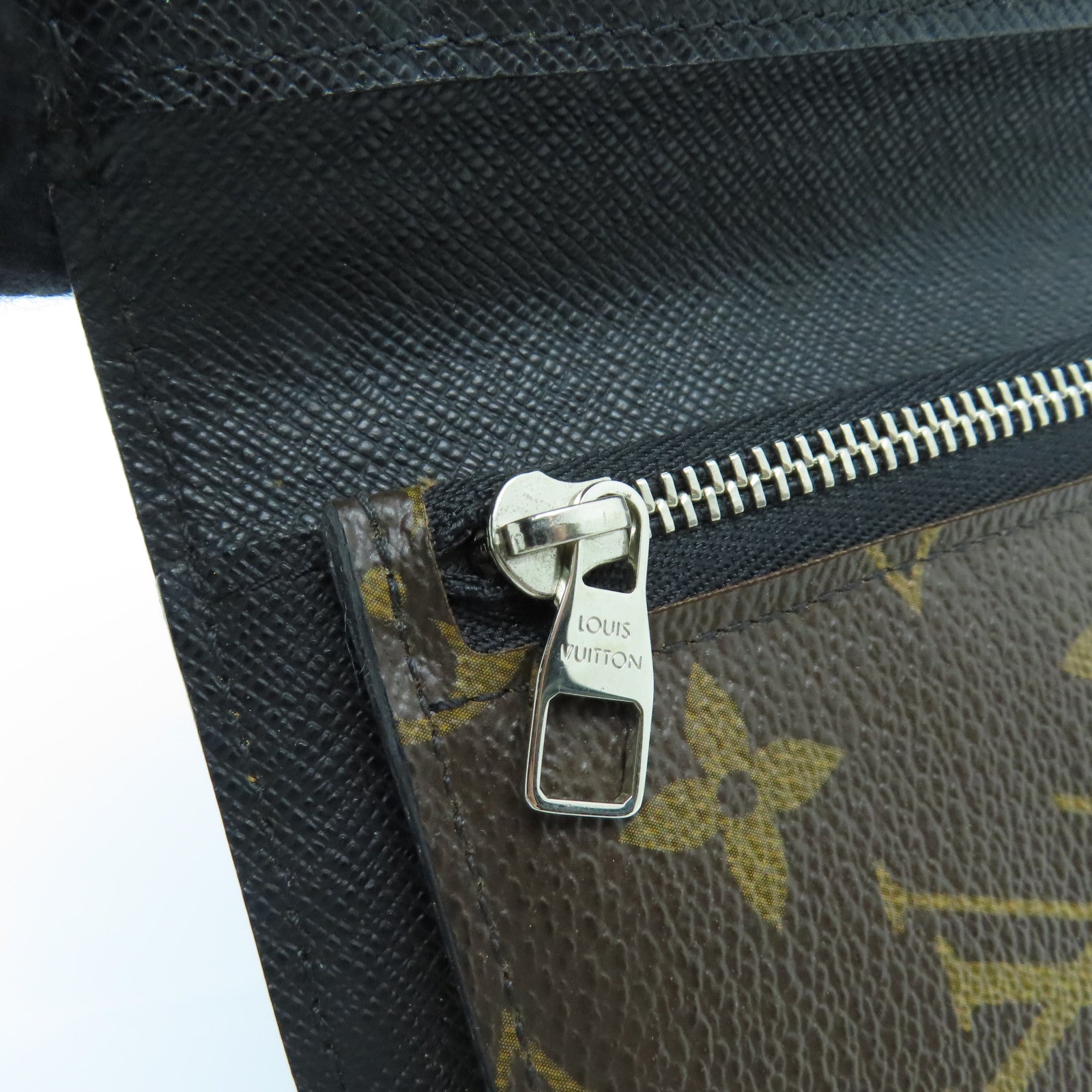 LOUIS VUITTON 【激減優惠】Monogram Portefeuille Tanon銀扣長錢包啡色/黑色