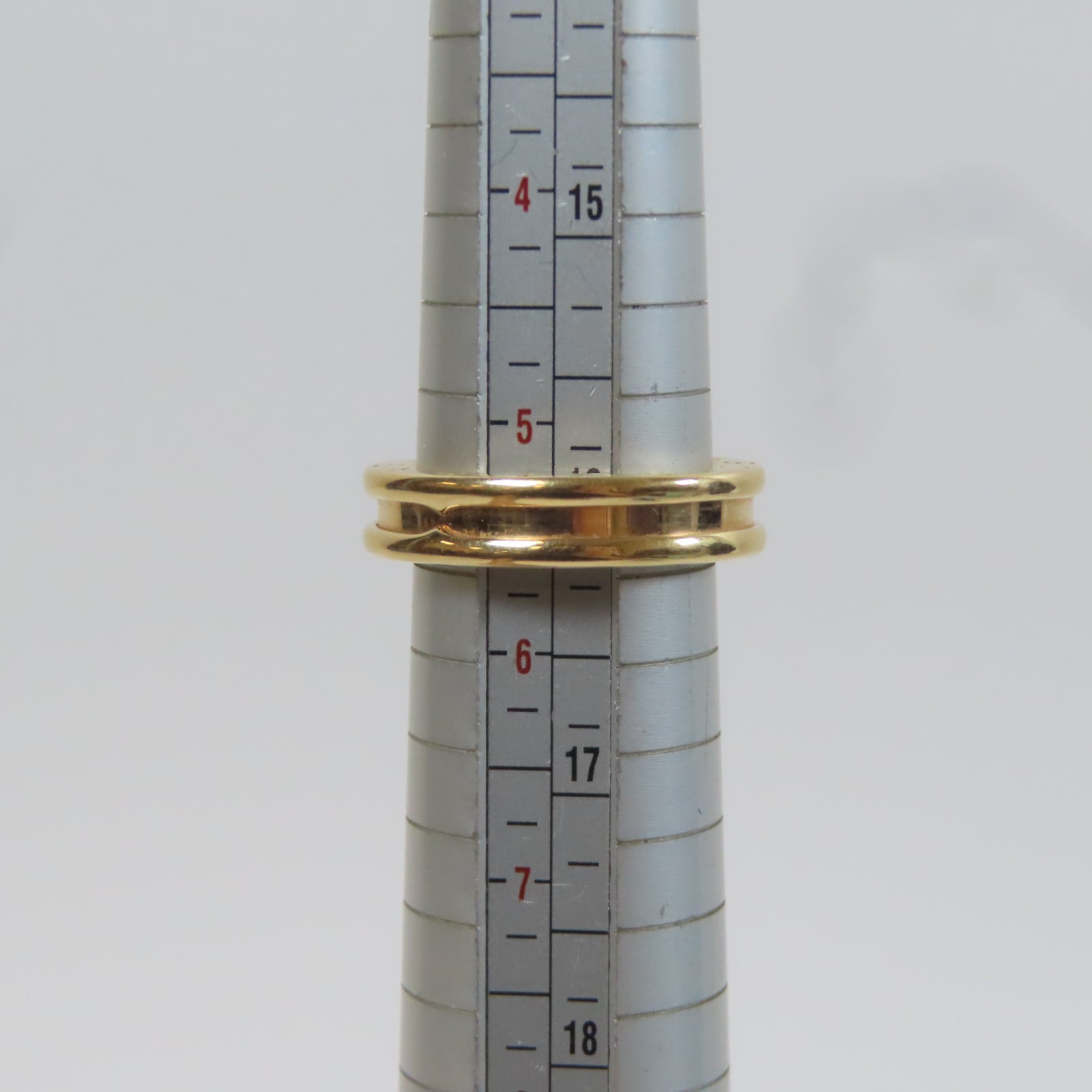 BVLGARI 18K玫瑰金B-zero1 Ring戒指#50/US#5.5