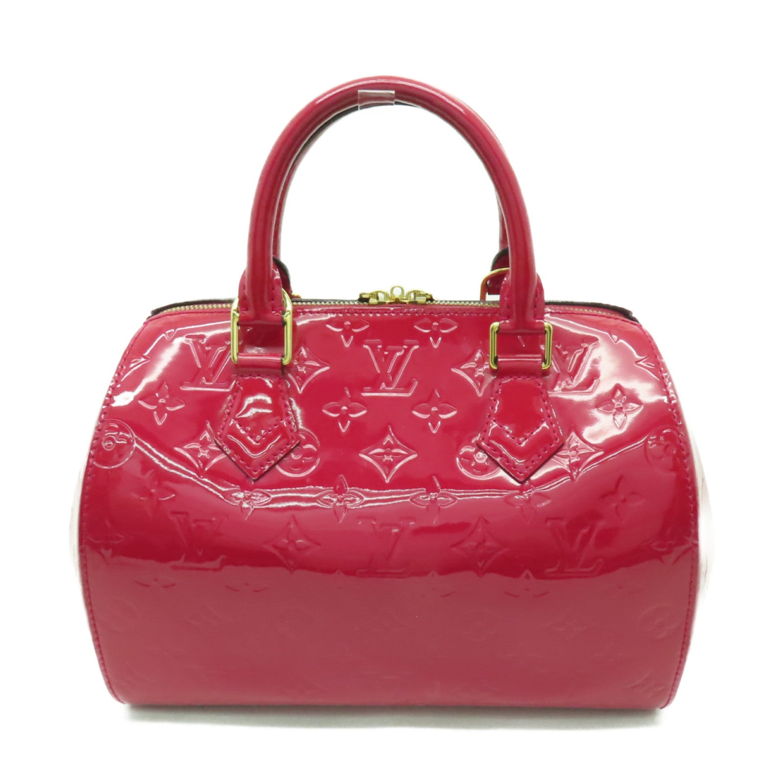 LOUIS VUITTON 【激減優惠】Vernis Montana金扣手挽袋粉紅色