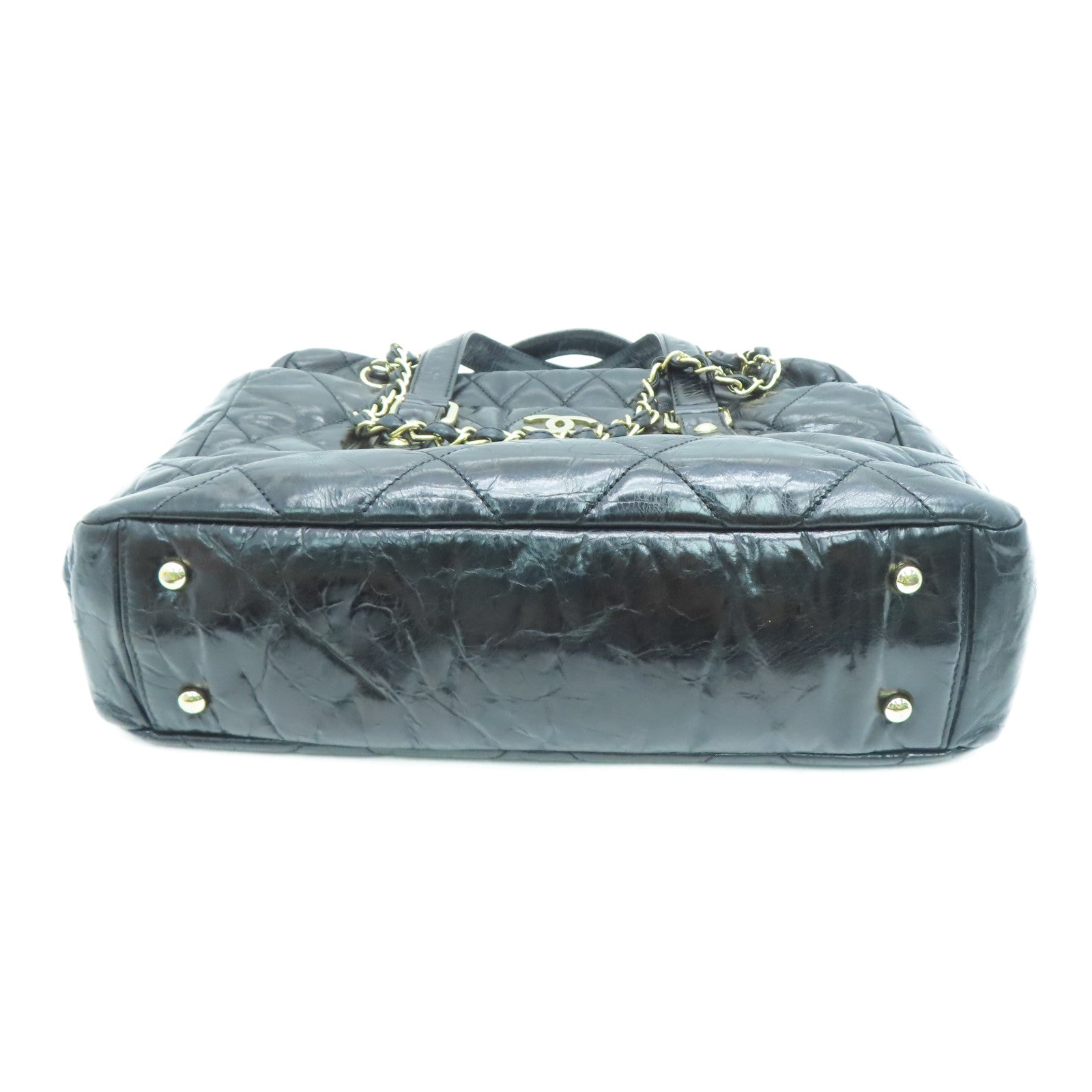 CHANEL [Sharp Discount] Lingge Cowhide Leather 2Way Shoulder Handbag Gold Buckle Handle Shoulder Back Dual-purpose Bag Black