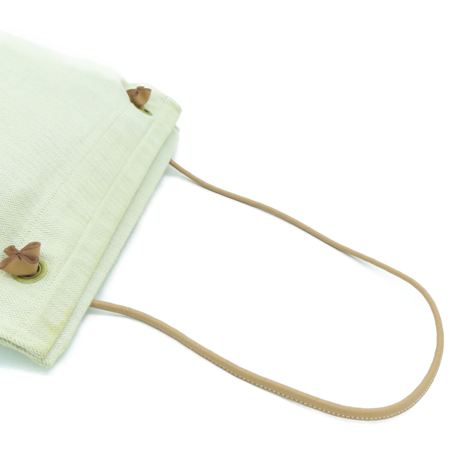HERMES 帆布Aline GM Shoulder Bag金扣肩背袋米色