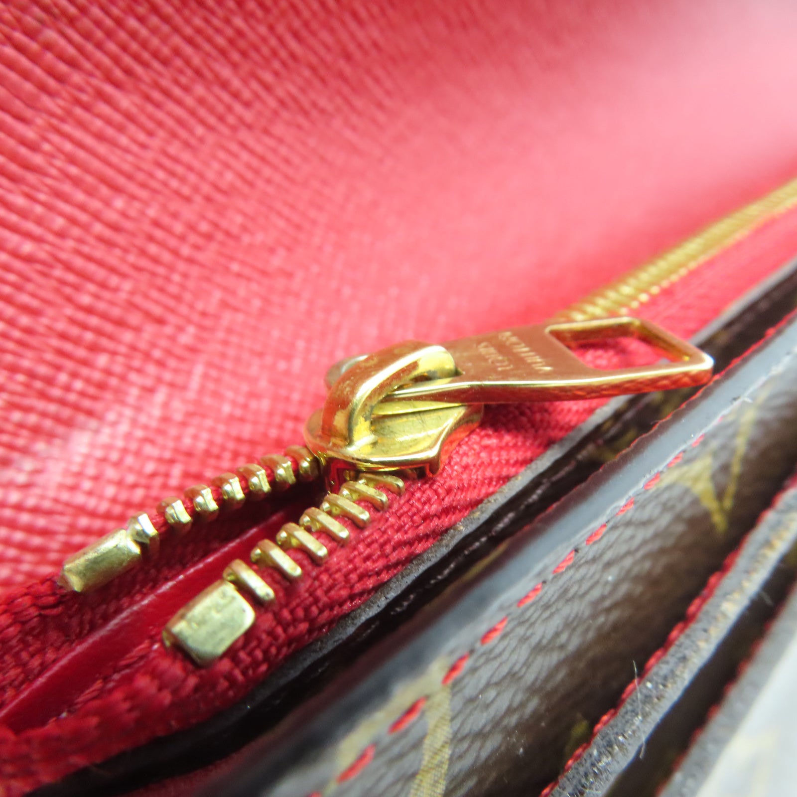 LOUIS VUITTON Monogram Sarah Retiro金扣長錢包棕色