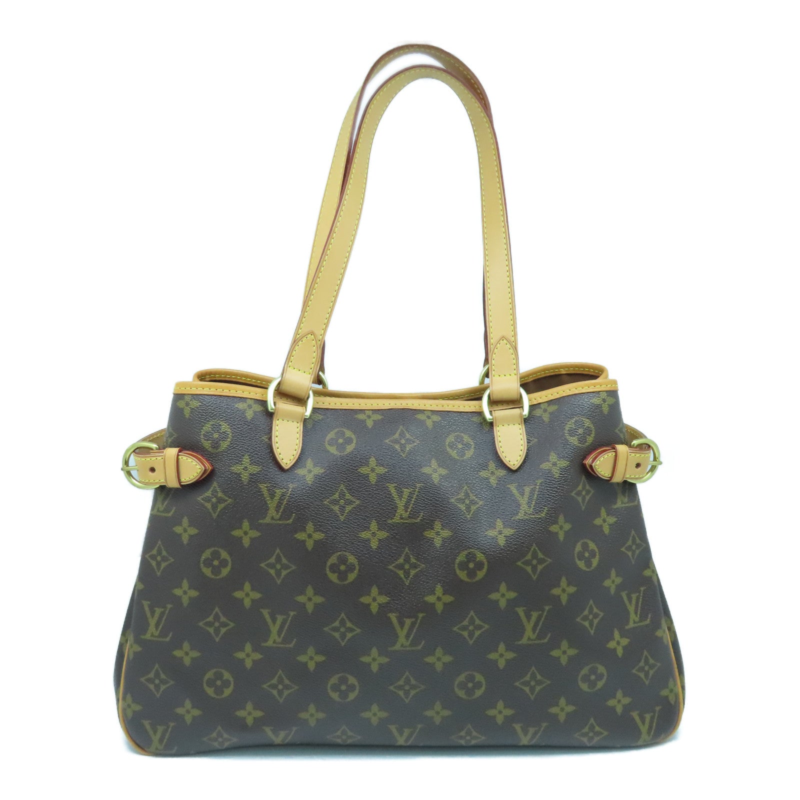 LOUIS VUITTON Monogram Batignolles Horizontal金扣手挽袋啡色
