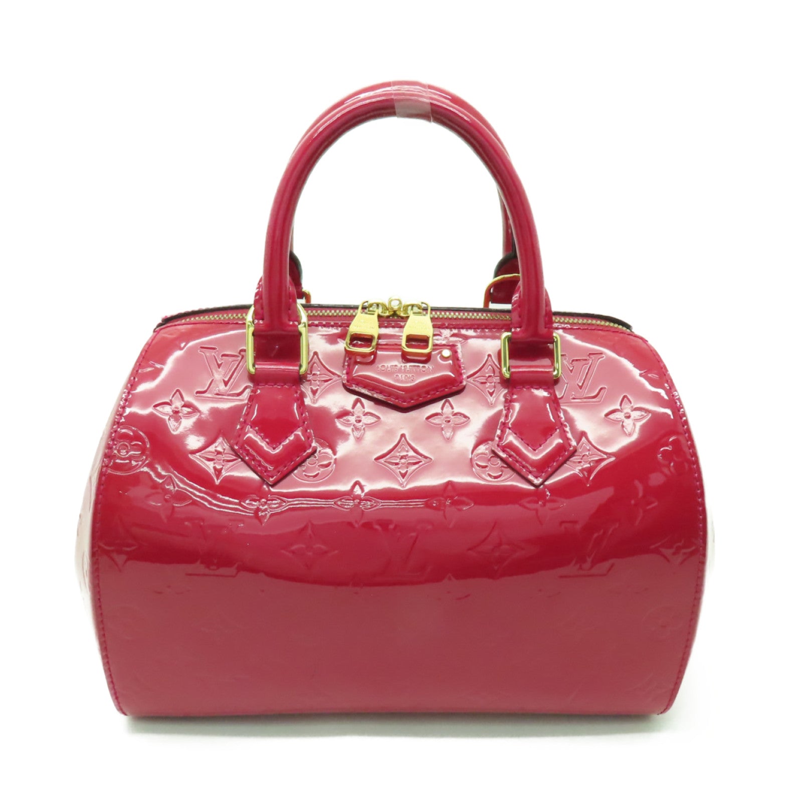 LOUIS VUITTON 【激減優惠】Vernis Montana金扣手挽袋粉紅色