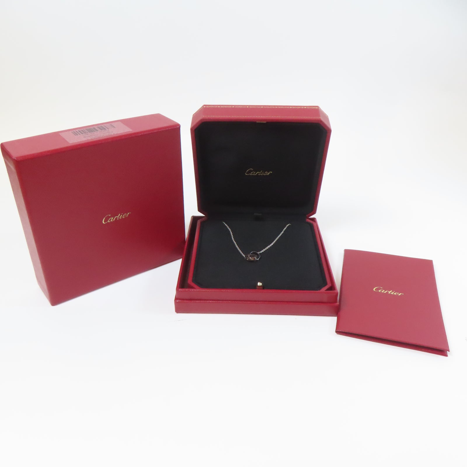 CARTIER 18K白金Baby Love Necklace項鍊銀色