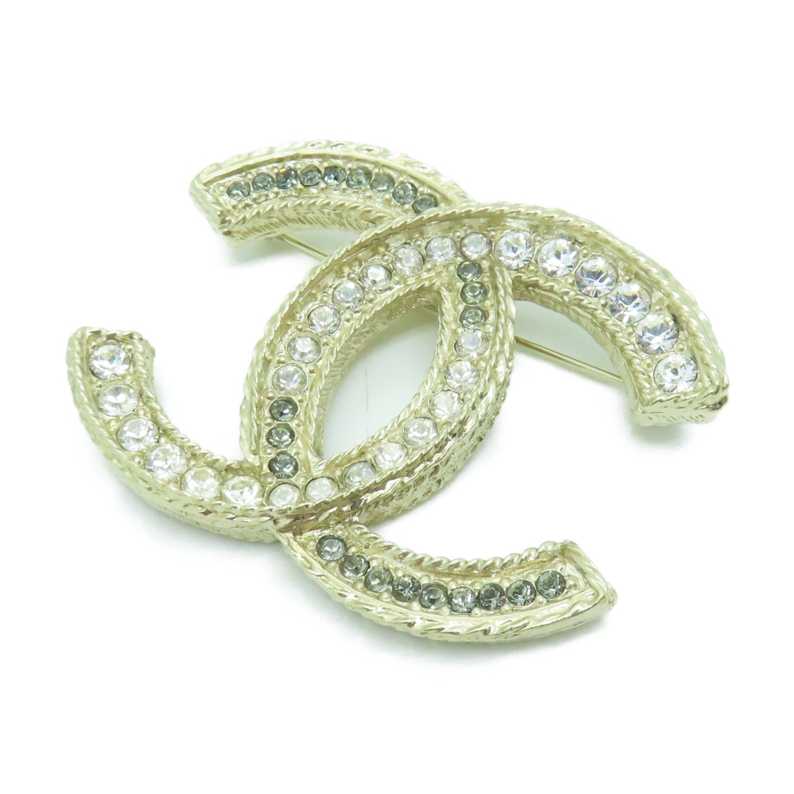 CHANEL 金属Brooch金扣胸针金色