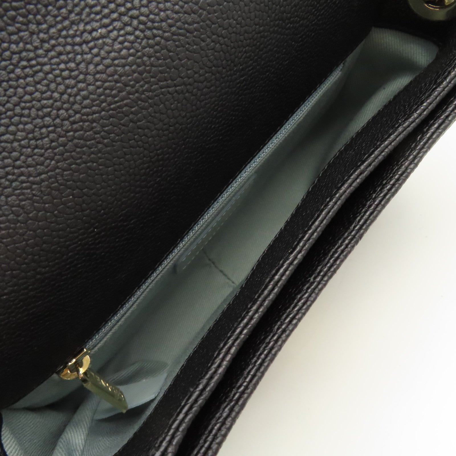 CHANEL 菱格Caviar皮革2Way Shoulder Bag金扣鏈帶手挽肩背兩用袋黑色