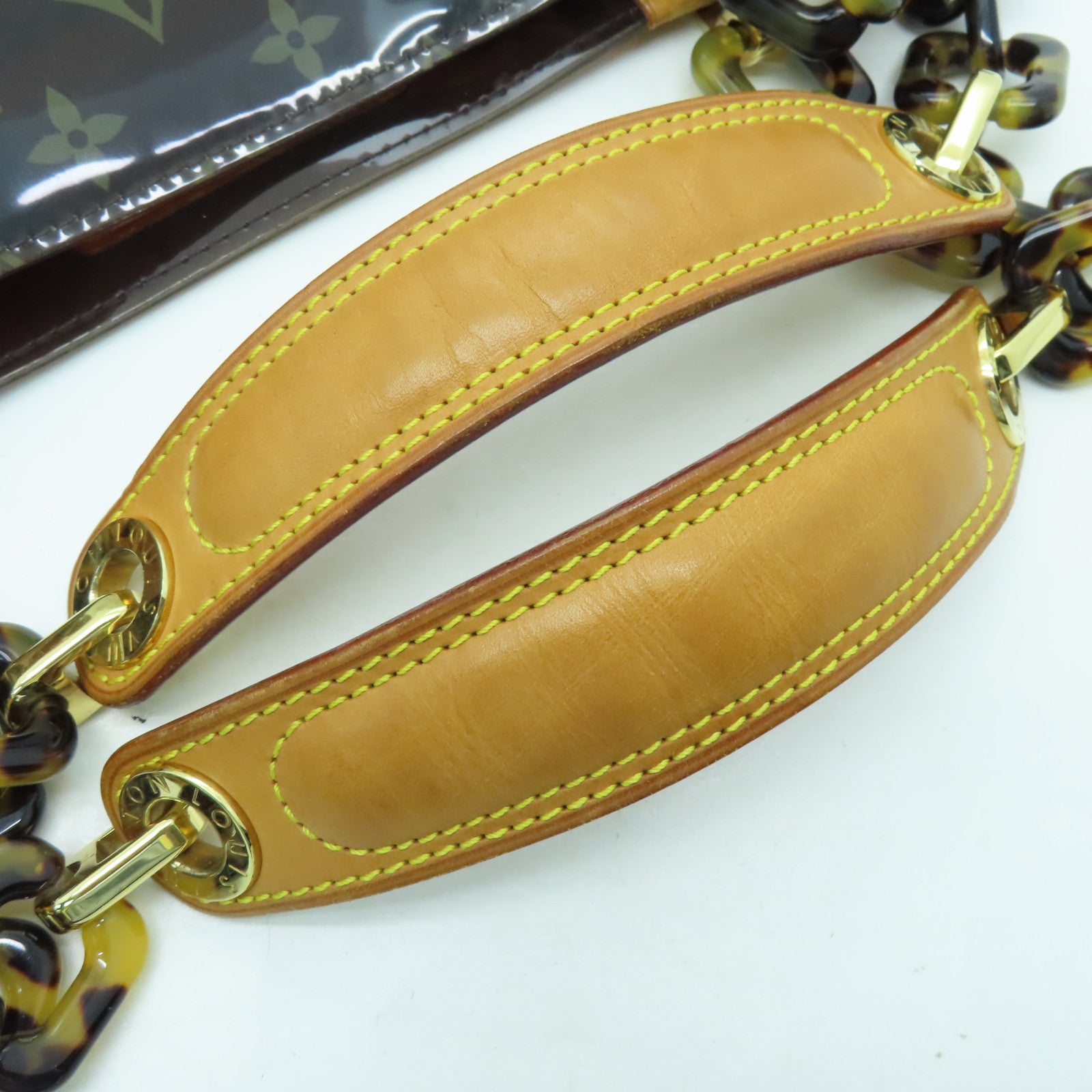 LOUIS VUITTON Monogram Vinyl Clear Cabas Sac Ambre PM金扣肩背袋啡色/半透明