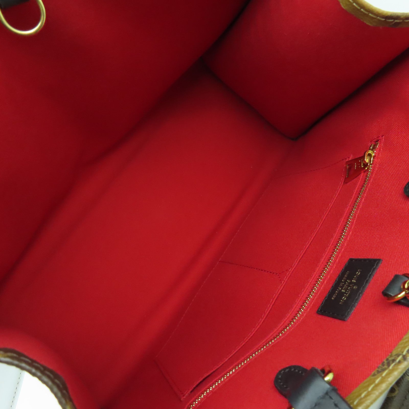 LOUIS VUITTON Monogram Giant On The Go MM金扣手挽肩背兩用袋啡色