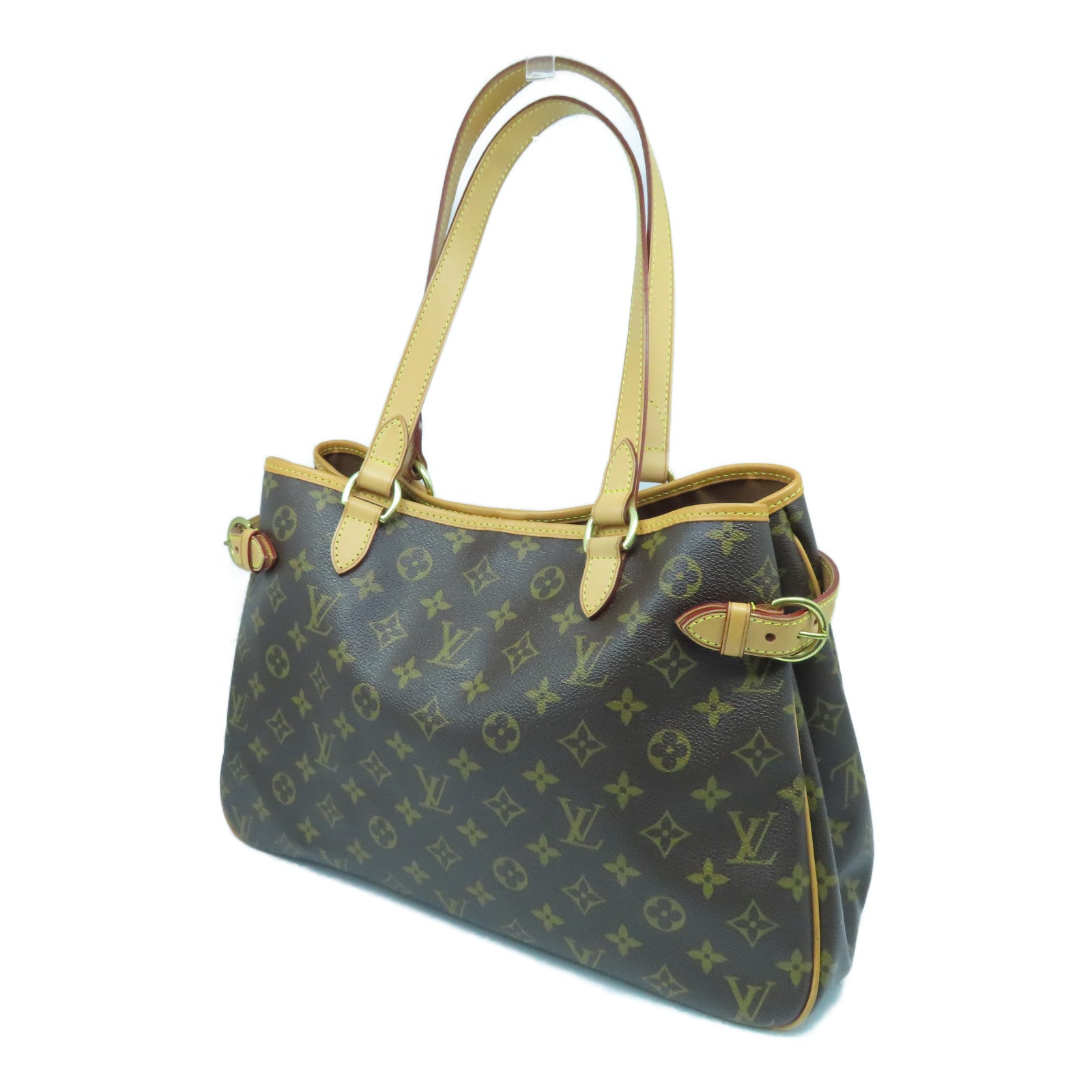 LOUIS VUITTON Monogram Batignolles Horizontal金扣手挽袋啡色