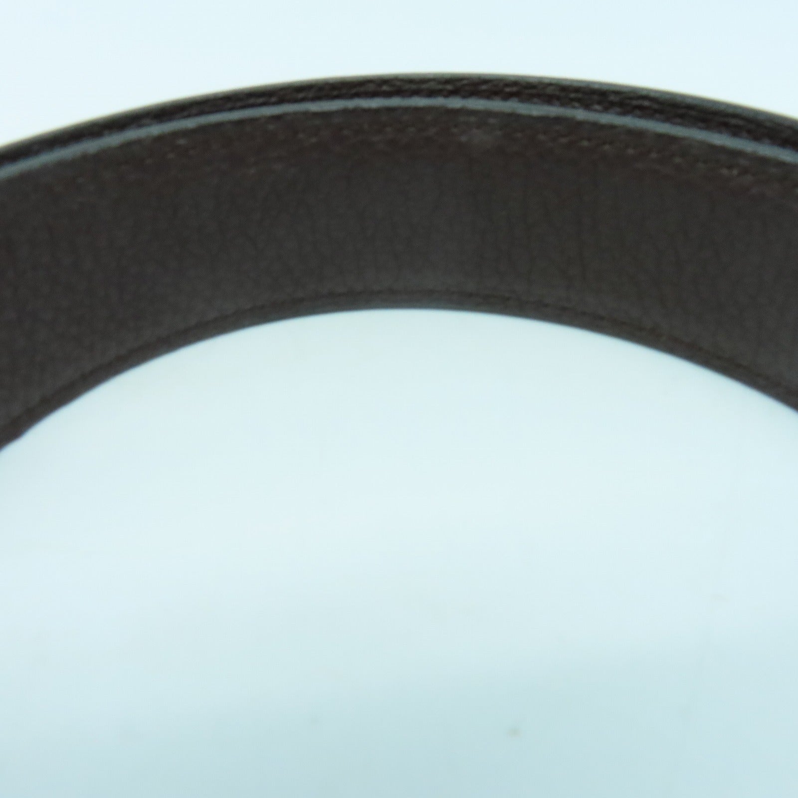 HERMES 牛皮皮革Belt金扣皮带Noir黑色