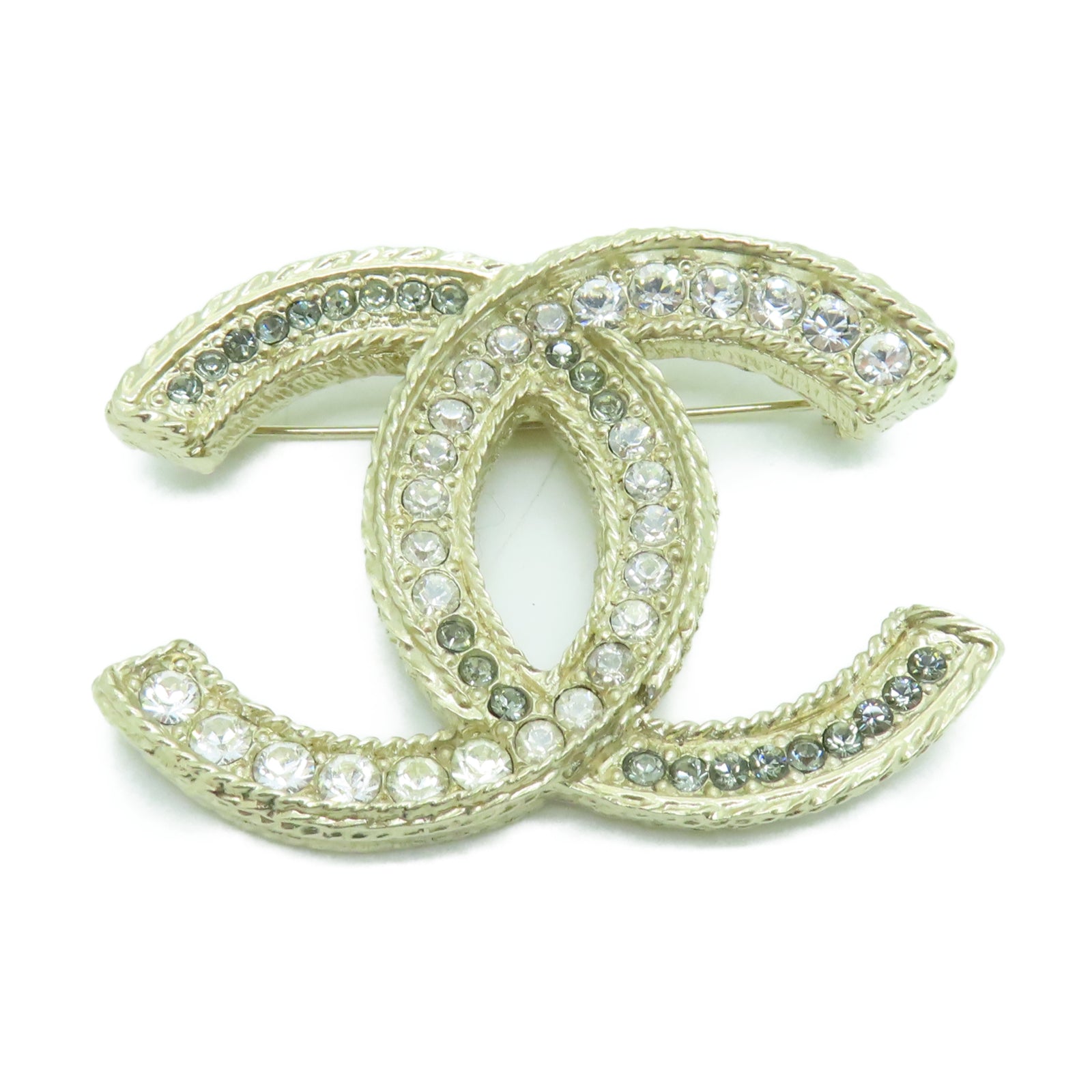 CHANEL 金属Brooch金扣胸针金色