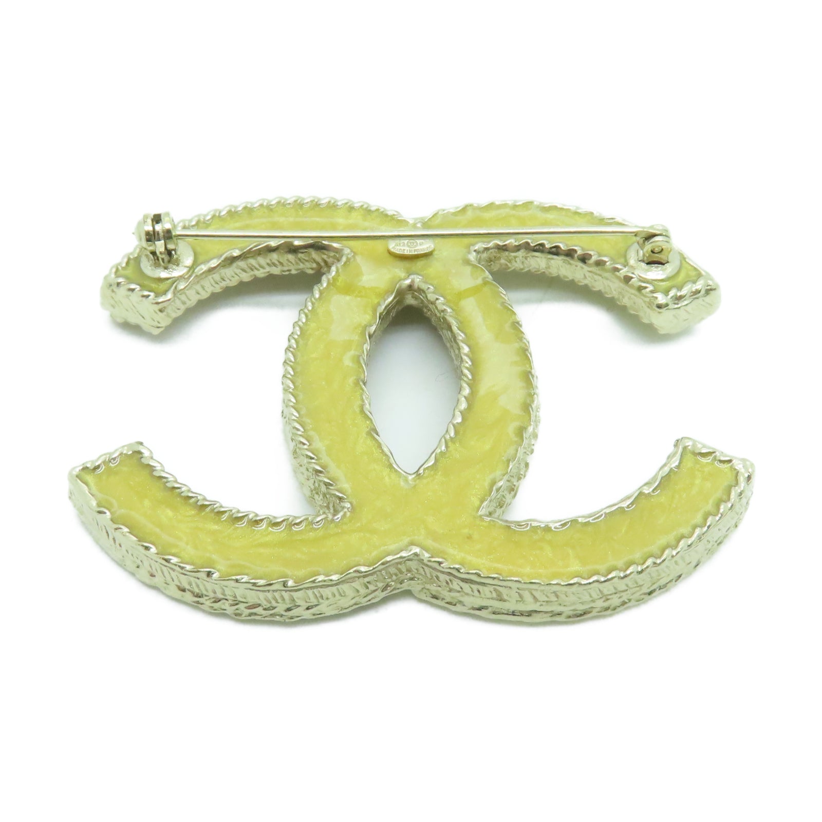 CHANEL 金属Brooch金扣胸针金色