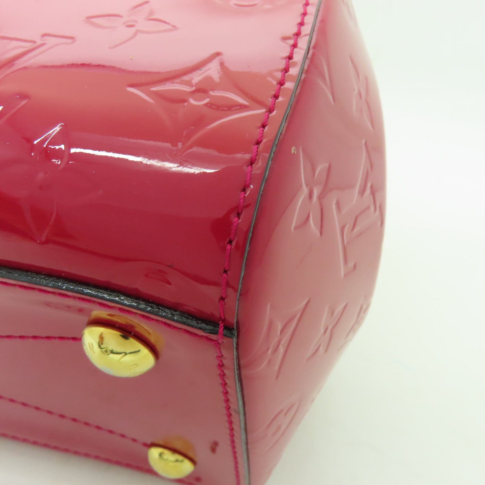 LOUIS VUITTON 【激減優惠】Vernis Montana金扣手挽袋粉紅色