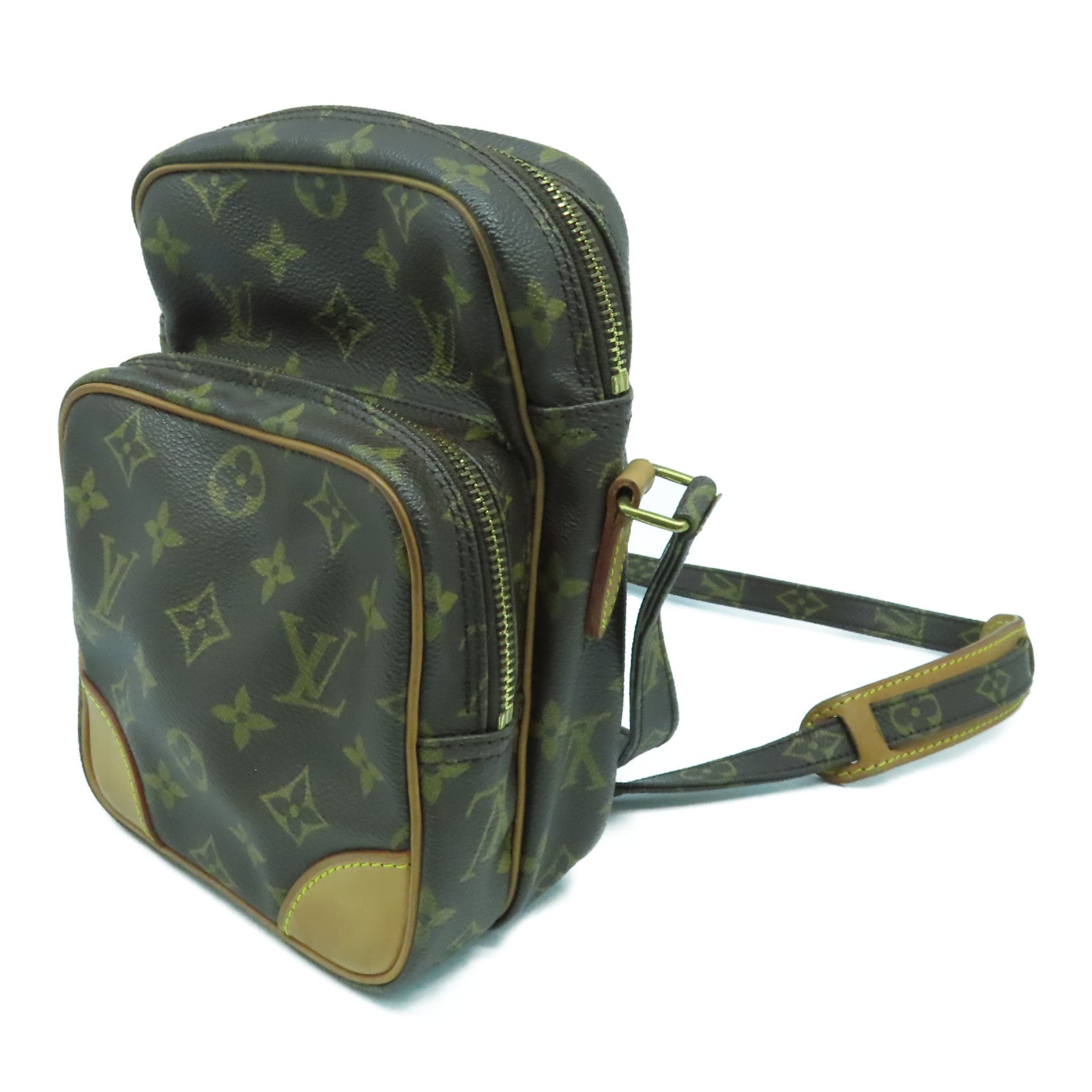 LOUIS VUITTON Monogram Amazon金扣肩背袋啡色