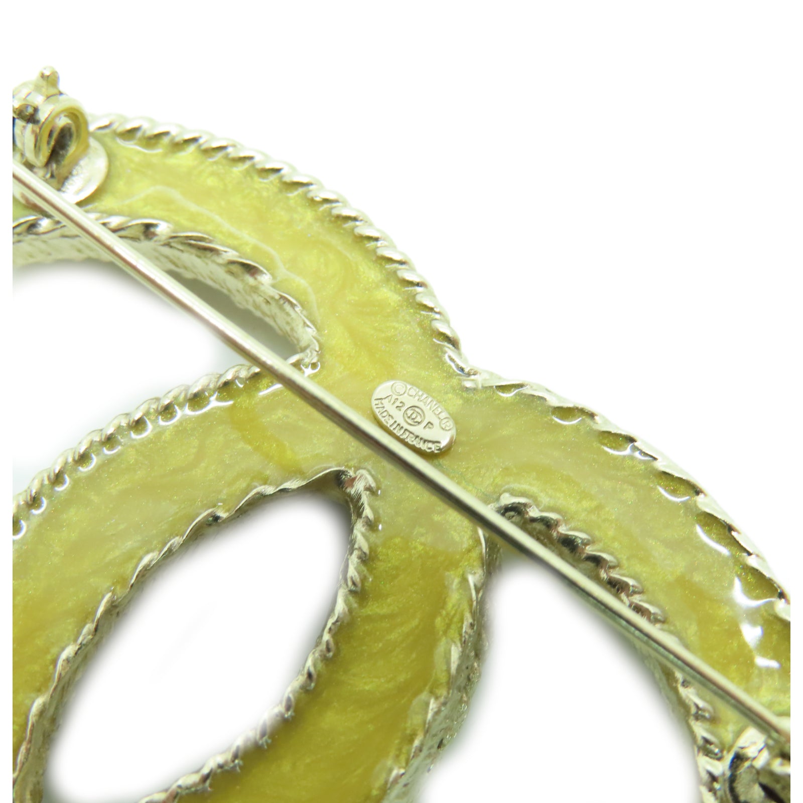 CHANEL 金属Brooch金扣胸针金色