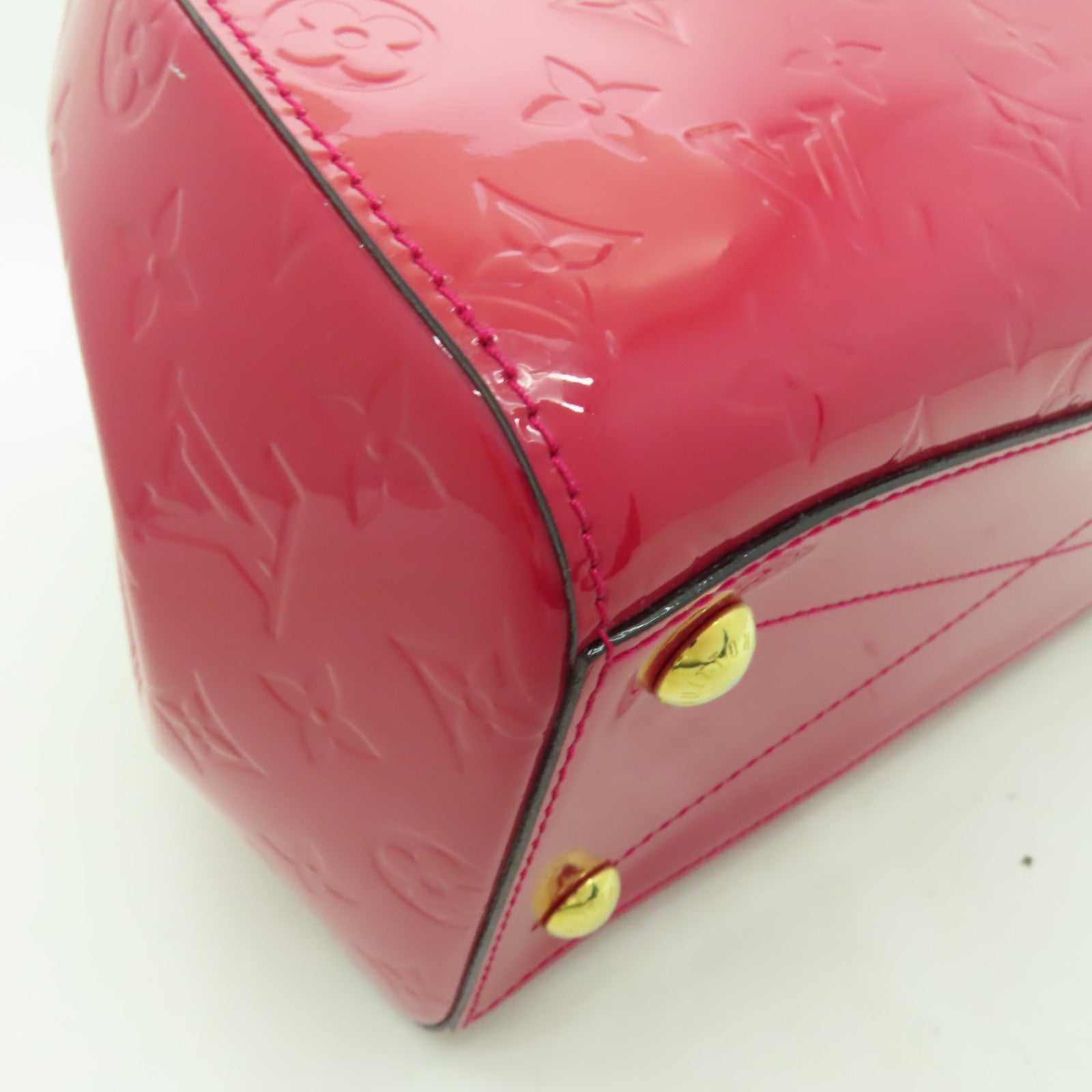 LOUIS VUITTON 【激減優惠】Vernis Montana金扣手挽袋粉紅色